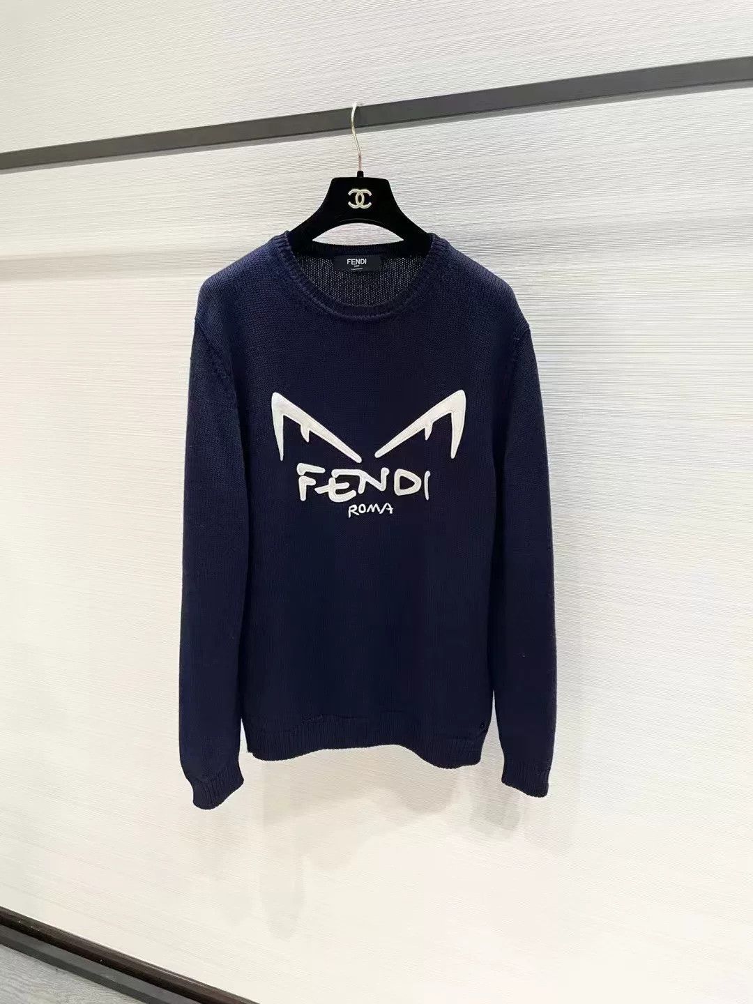 Fendi Fendi Unisex Long Sleeve Knit Sweater Size US M / EU 48-50 / 2 - 1 Thumbnail