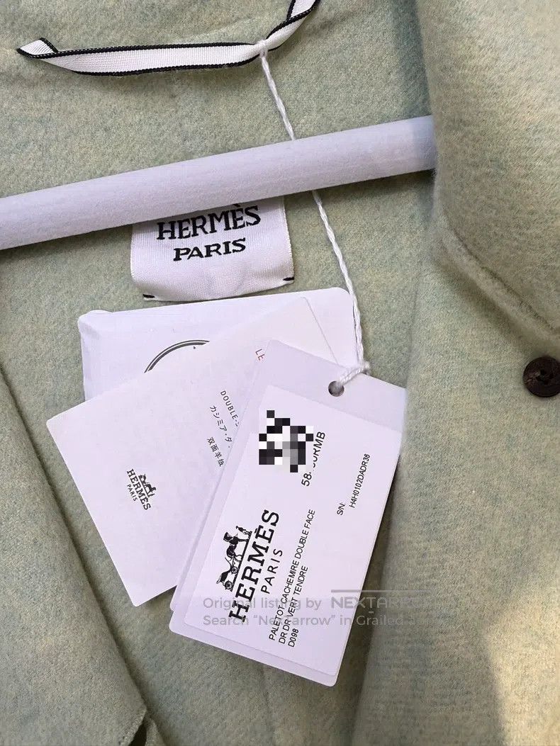 Hermes Hermes Butter Green Cashmere Short Jacket, Size 36, 100% C Size XS / US 0-2 / IT 36-38 - 3 Thumbnail