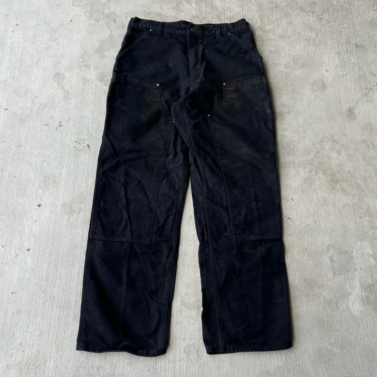 Carhartt × Vintage Carhartt black double knee work wear carpenter pants Size US 33 - 1 Thumbnail