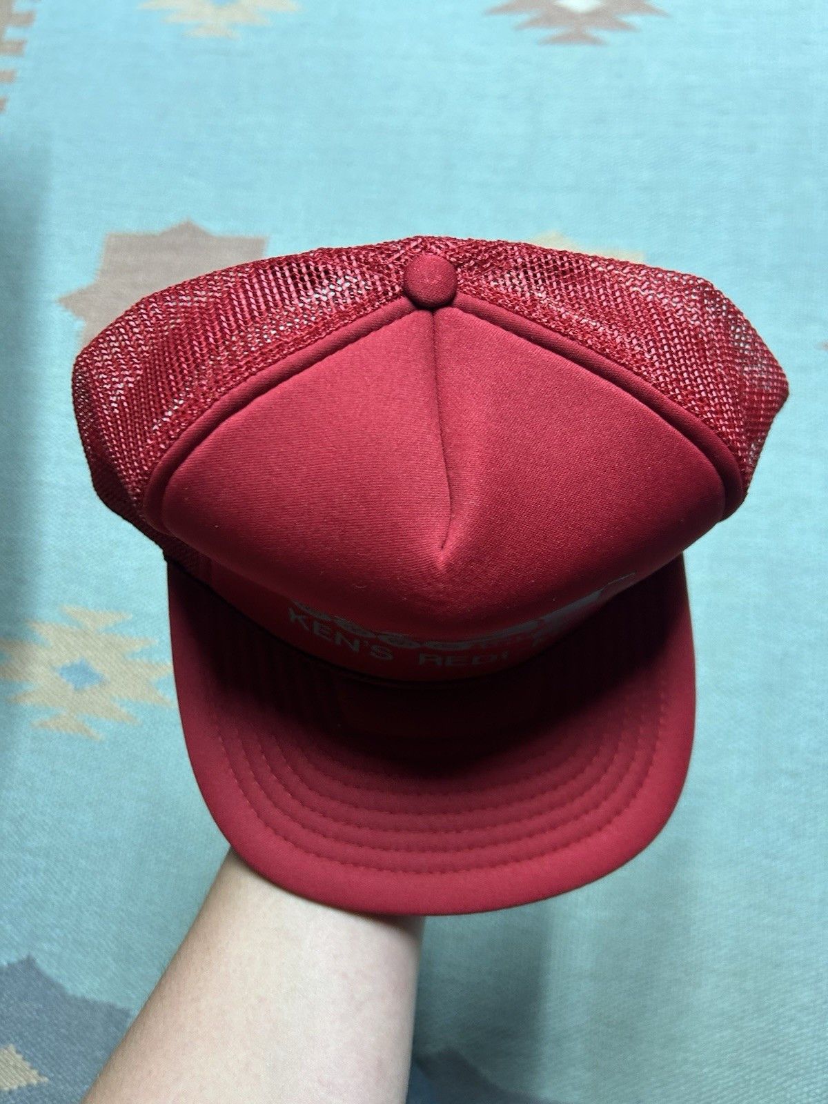 Vintage Vtg trucker hat Ken’s redi mix concrete truck construction Size ONE SIZE - 3 Thumbnail