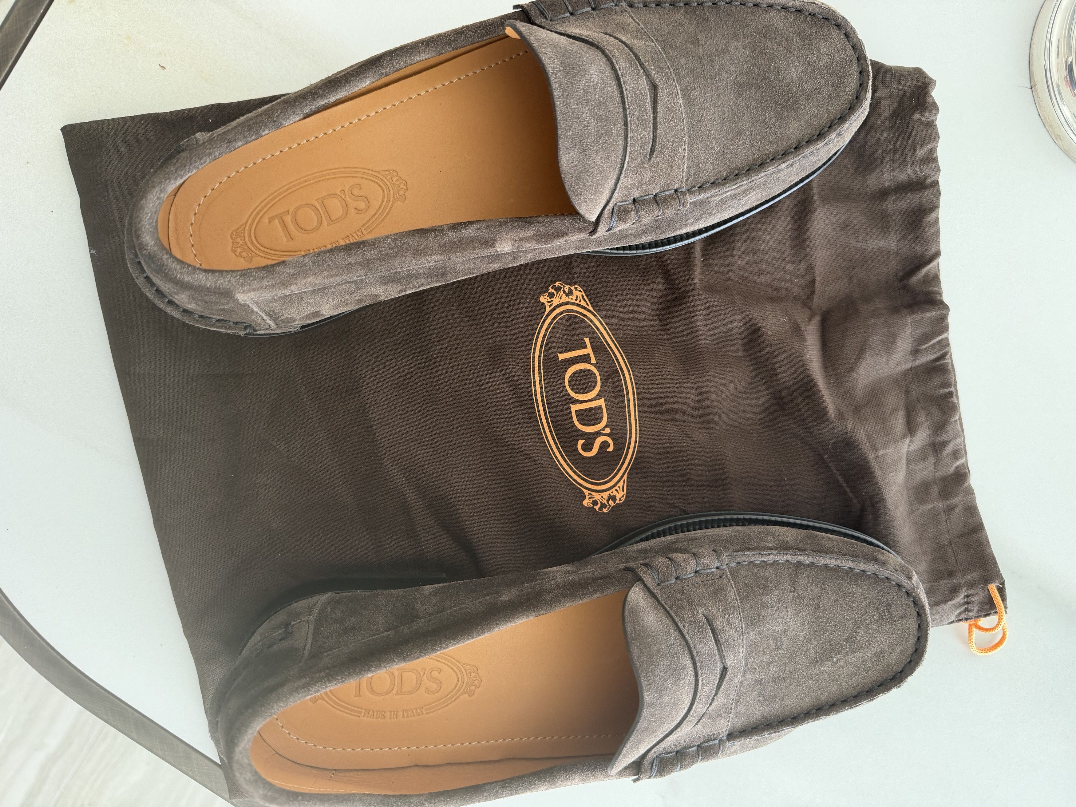 Tod's Tod's Brown Suede Penny Loafers Size US 11 / EU 44 - 6 Thumbnail