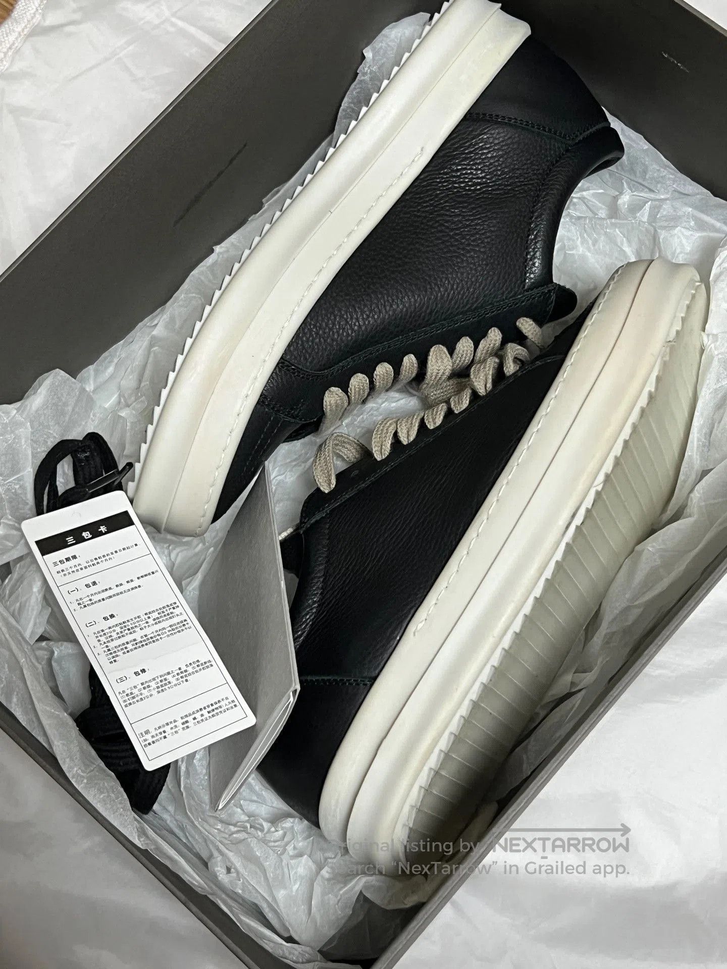 Rick Owens Rick Owens Main Line Black Leather Low. Size US 6 / IT 36 - 9 Thumbnail