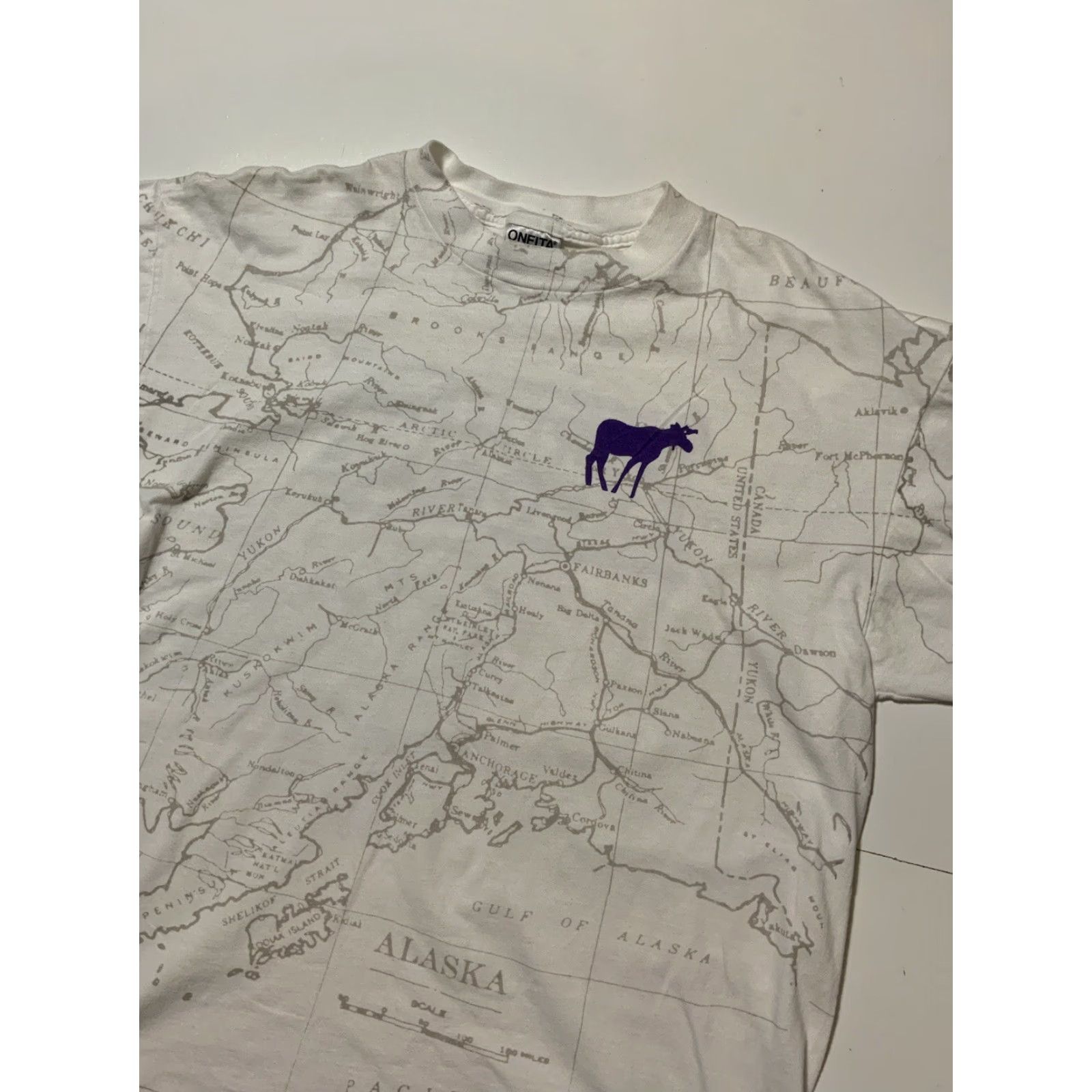 Vintage VINTAGE ONEITA Northern Exposure Alaska AOP Map CBS TV Series T-Shirt XL White Short Sleeve Mens/N/A Size US XL / EU 56 / 4 - 3 Thumbnail