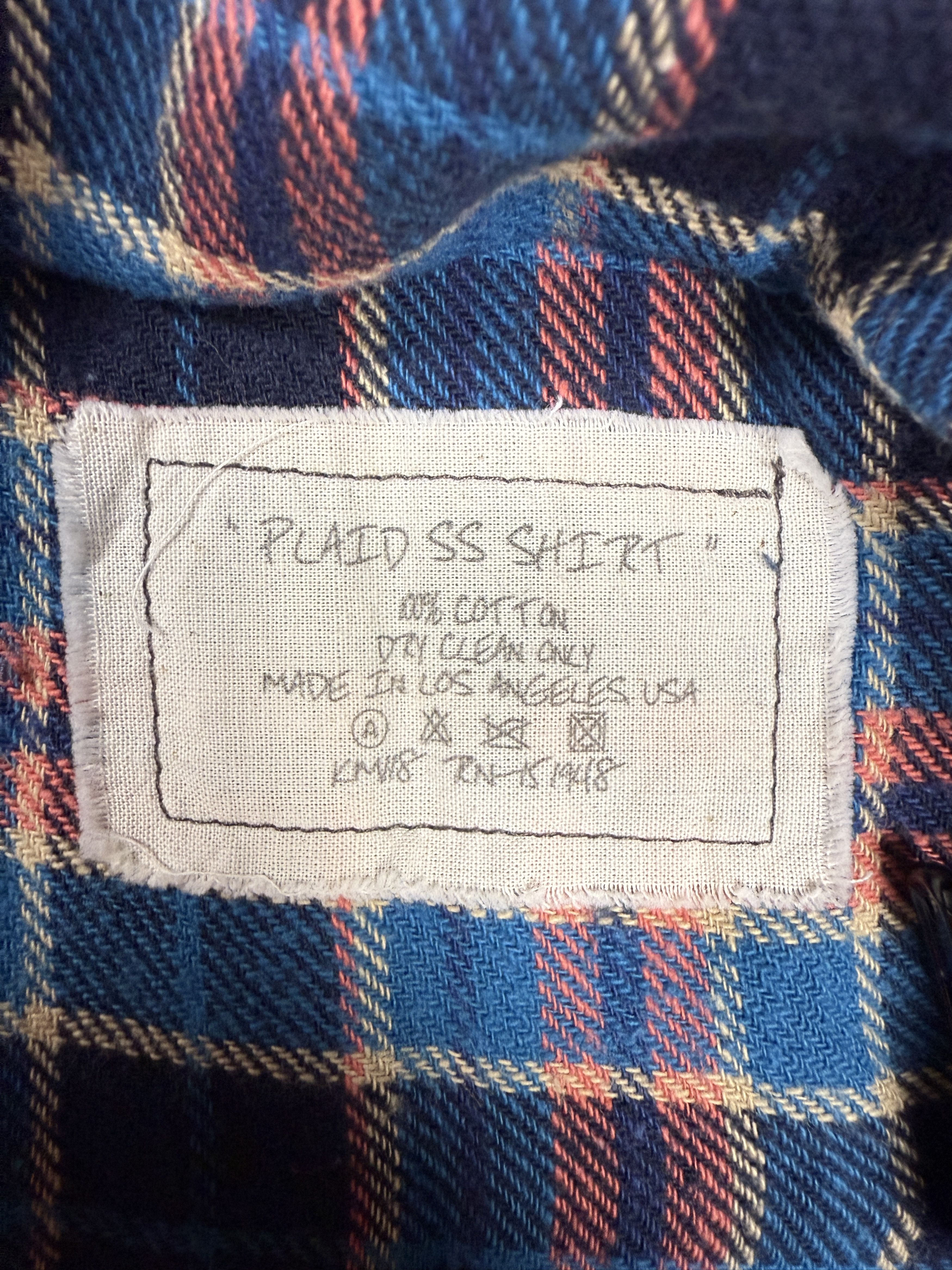 Greg Lauren $795 Greg Lauren Plaid Short Sleeve Shirt Size US L / EU 52-54 / 3 - 7 Thumbnail