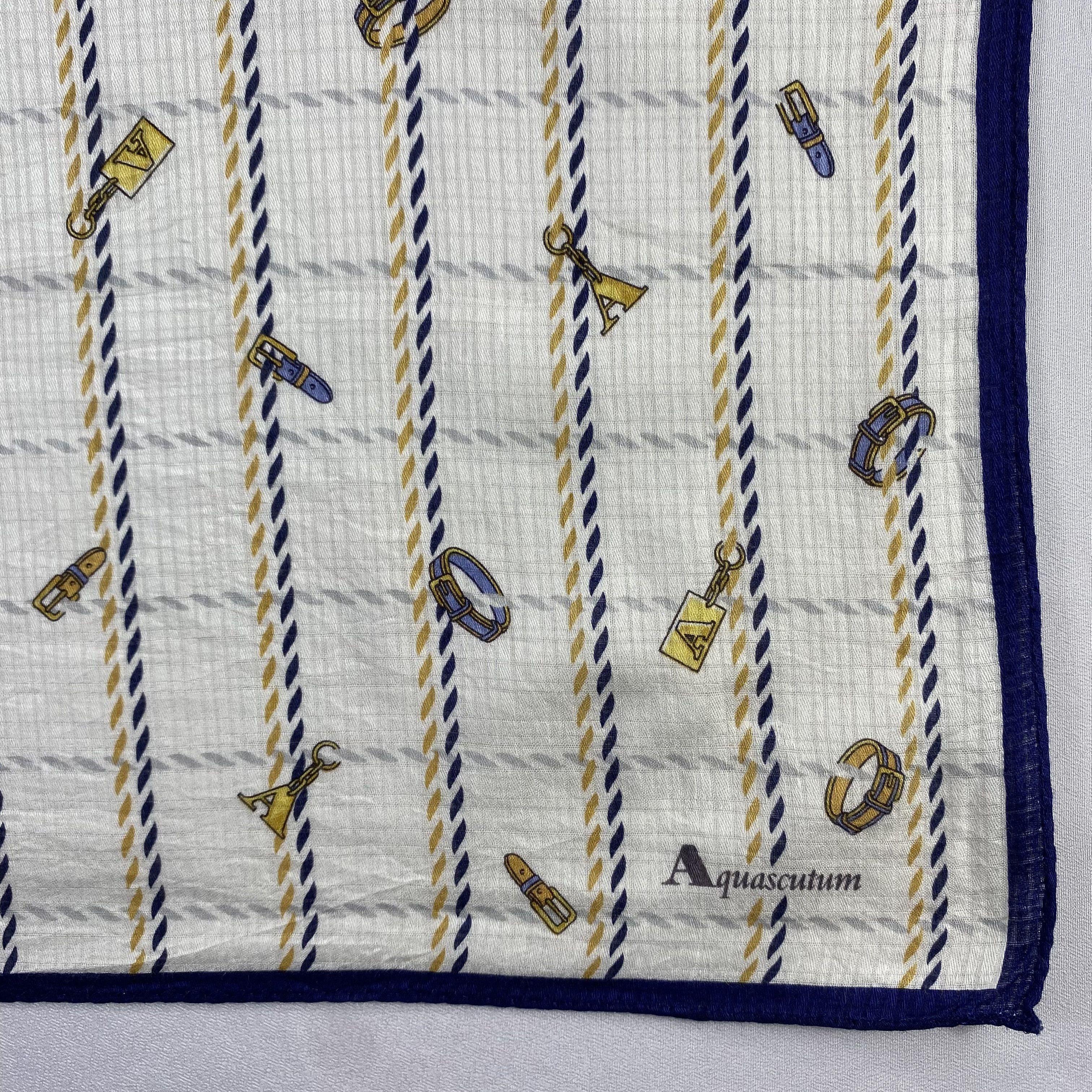 Aquascutum × Vintage Aquascutum Neckerchief / Bandana / Handkerchief-P1310 Size ONE SIZE - 3 Thumbnail