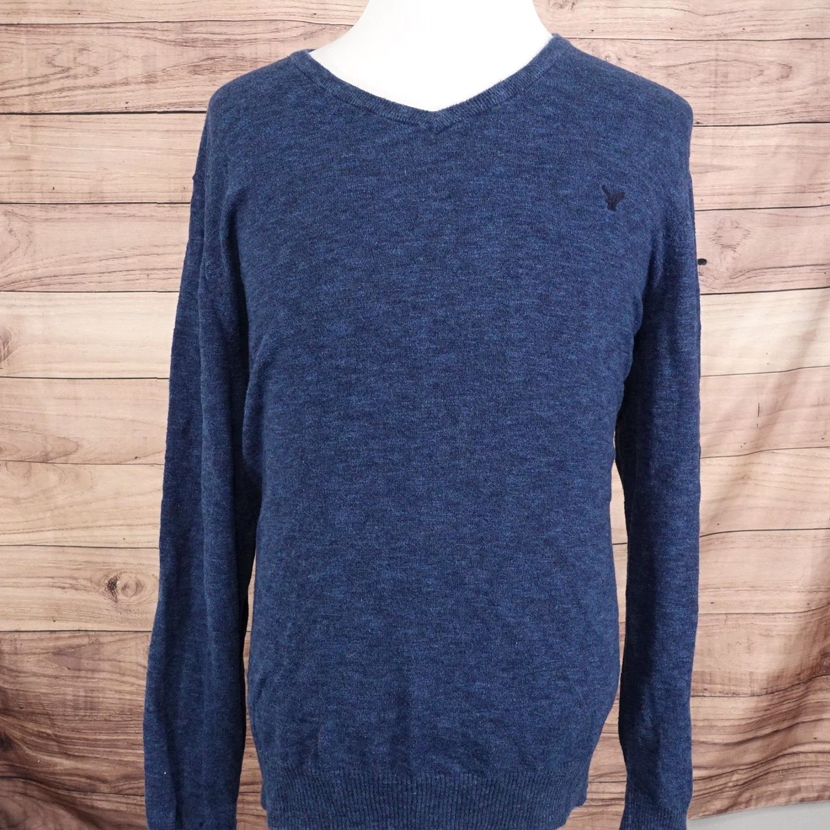 American Eagle Outfitters American Eagle Outfitters Sweater Mens 2XL Blue V Neck Cotton Pullover Knit Size US XXL / EU 58 / 5 - 3 Thumbnail