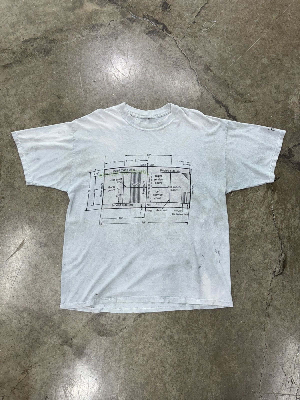 Vintage Vintage Blue Print No Man’s Landing Dead Ma’s Alley Tee XXL Size US XXL / EU 58 / 5 - 2 Thumbnail