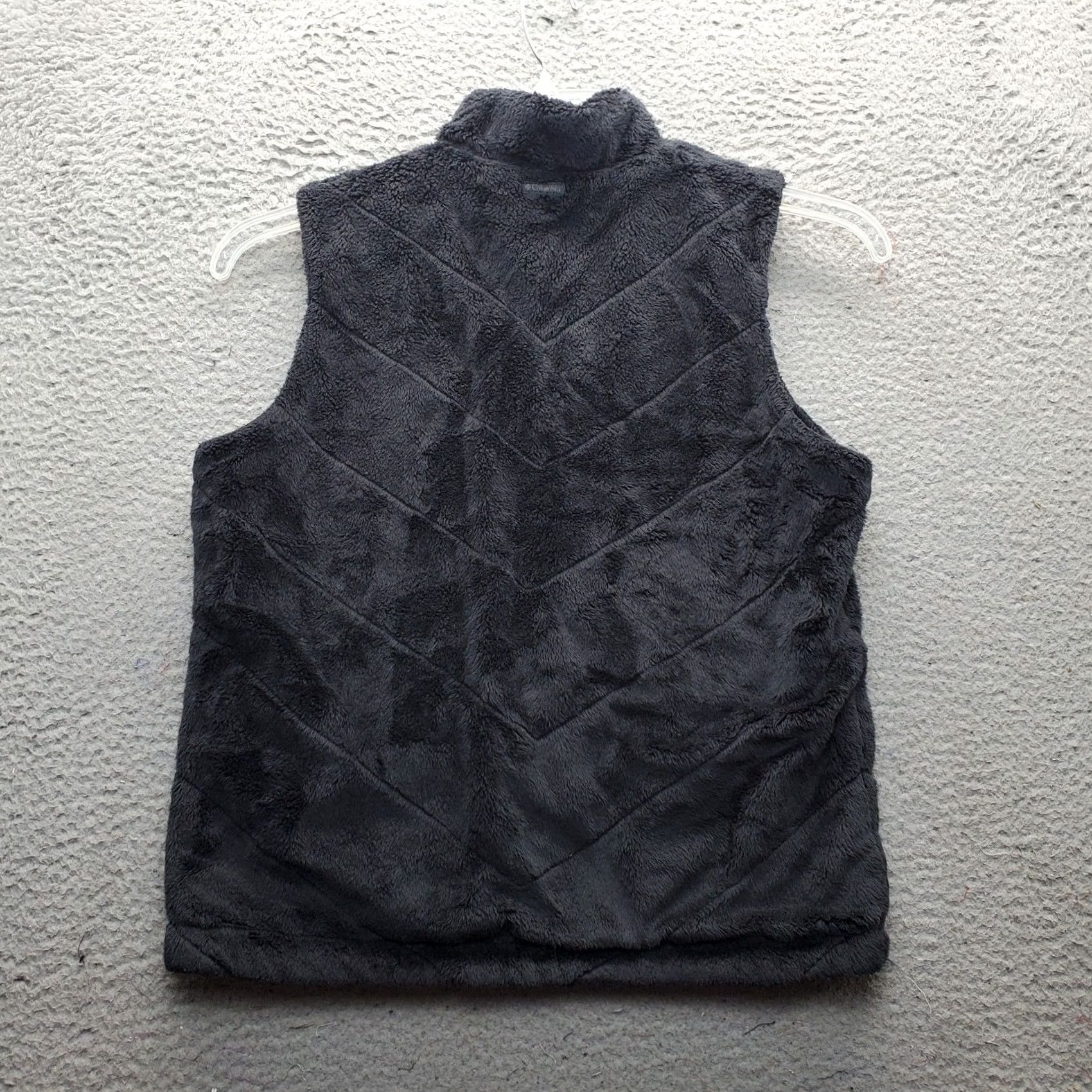 Vintage Columbia Reversible Vest Womens S Black Zip Up Lined Sherpa Pinecone Sleeveless Outdoor Fleece Pockets Size S / US 4 / IT 40 - 2 Thumbnail