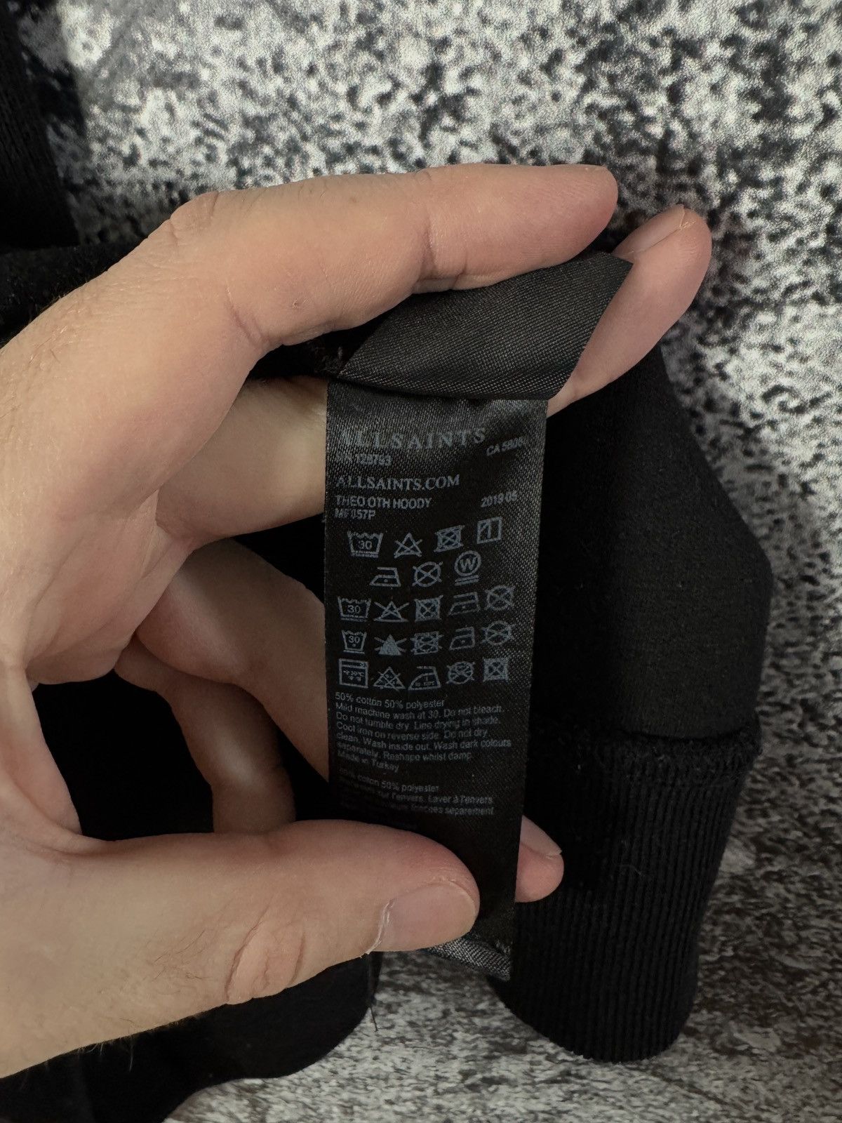 Allsaints Men’s Allsaints Theo Oth Hoody Luxury Black Hoodie Size L Size US L / EU 52-54 / 3 - 8 Thumbnail