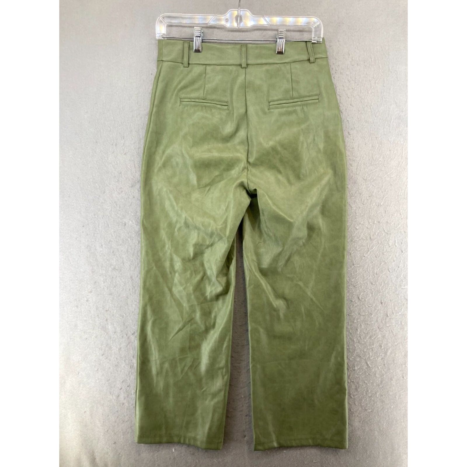 7 For All Mankind 7 For All Mankind Womens Pleather Pants Small Green Lined Size 28" / US 6 / IT 42 - 7 Thumbnail