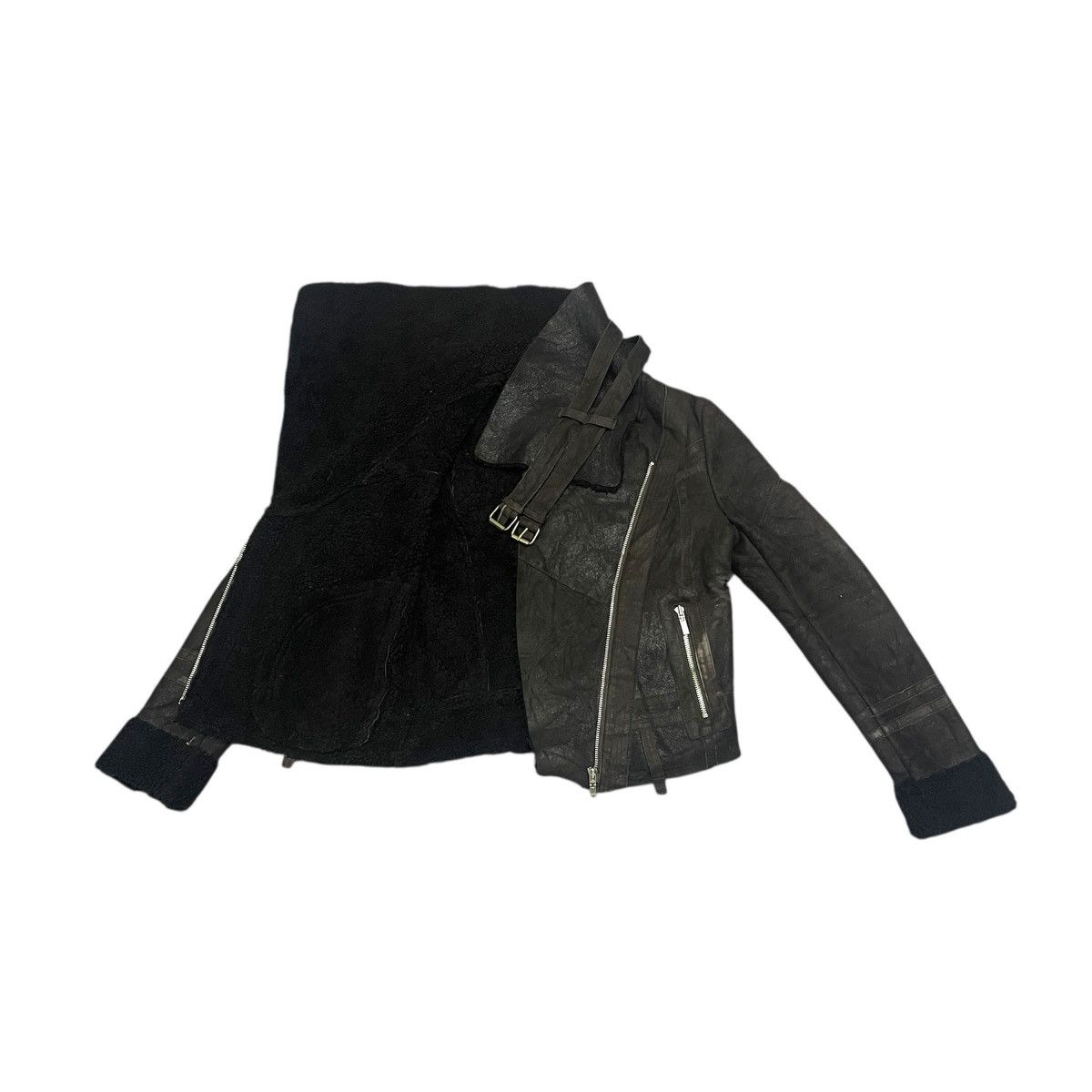 If Six Was Nine Vtg Rick Owen Inspired Avantgarde Sheepskin Leather Jacket Size US S / EU 44-46 / 1 - 21 Thumbnail