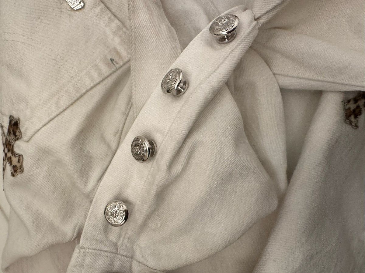 Chrome Hearts Chrome Hearts x Levis - White/ Leopard Cross patch denim Size US 33 - 16 Thumbnail