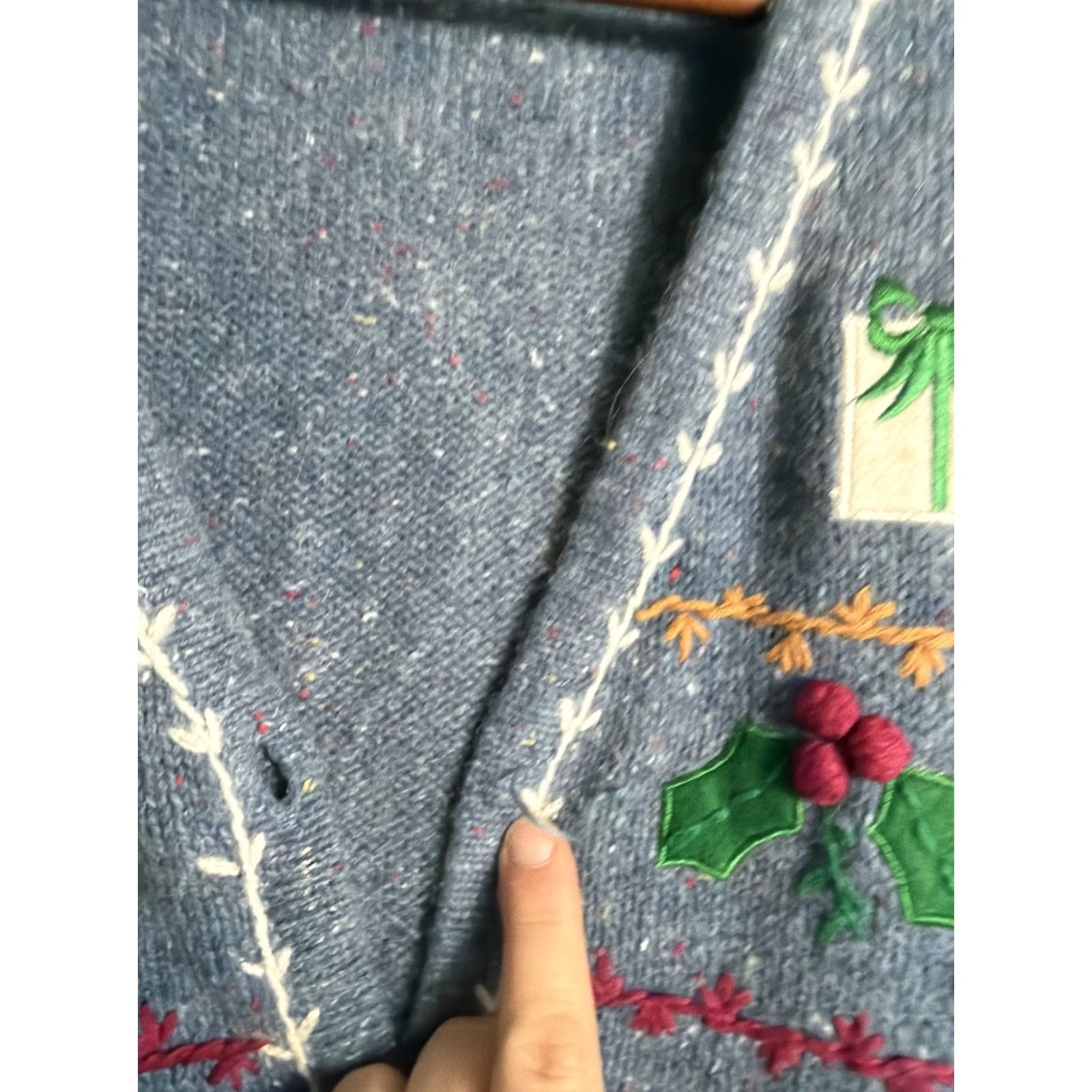 Vintage VINTAGE Victoria Jones Snowman Wool Button XL Blue Vest Sweater Womens Size XL / US 12-14 / IT 48-50 - 4 Thumbnail