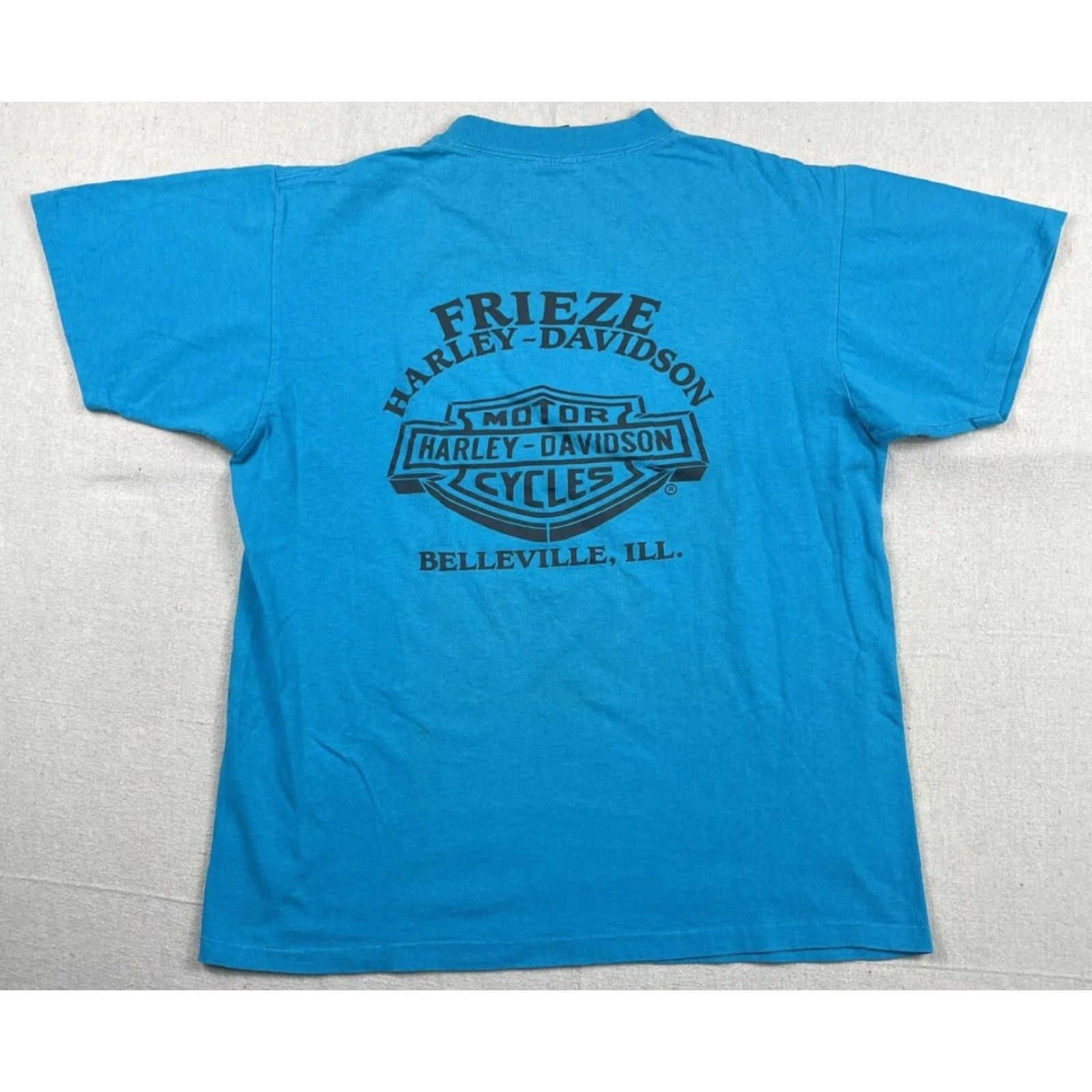 Harley Davidson VINTAGE Harley-Davidson Shirt 3D Emblem Graphic Tee Adult L Blue 1990s Mens Size US L / EU 52-54 / 3 - 4 Thumbnail