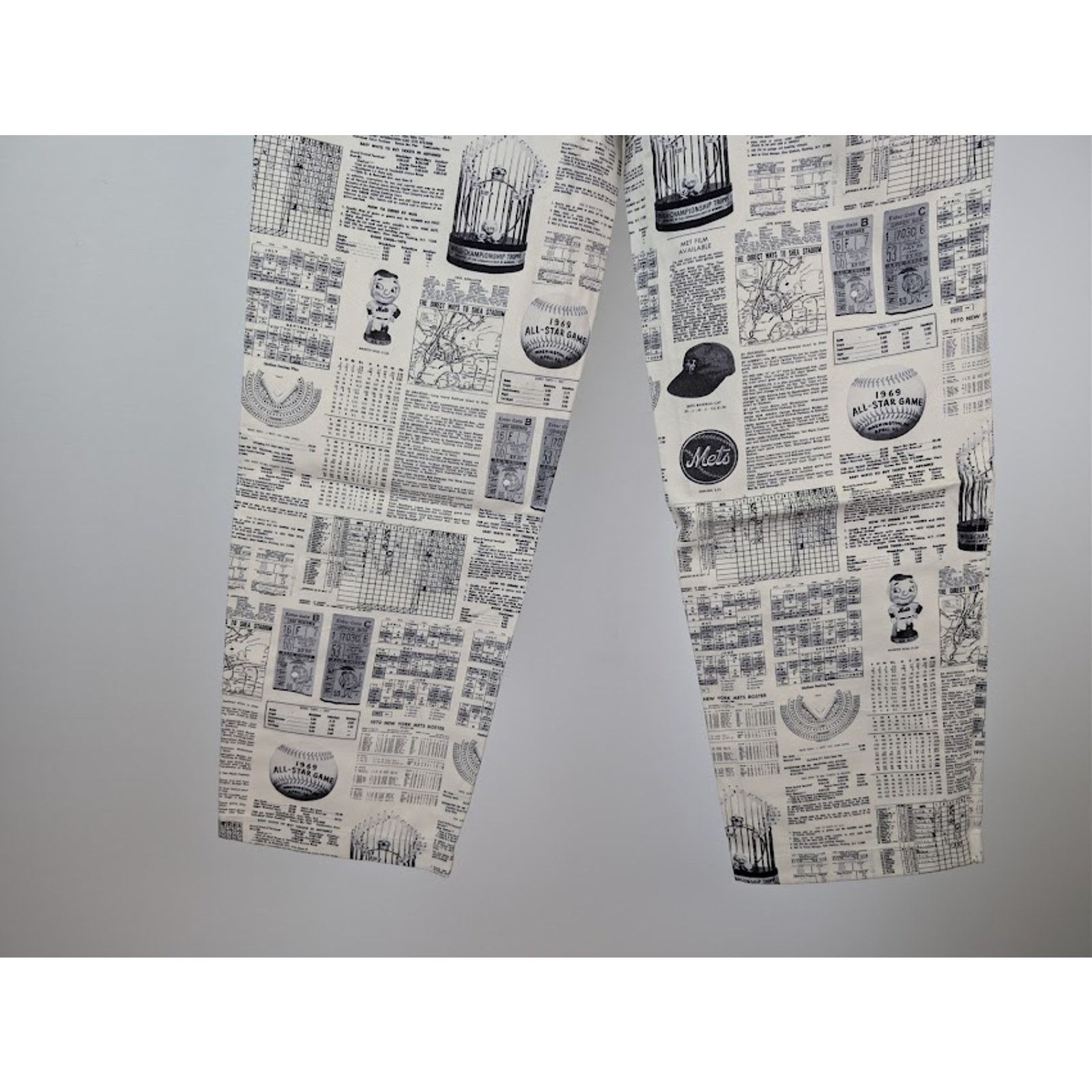 Aime Leon Dore o1rshd1 Mets Printed Chino Pant in Black / White Size US 34 / EU 50 - 15 Thumbnail
