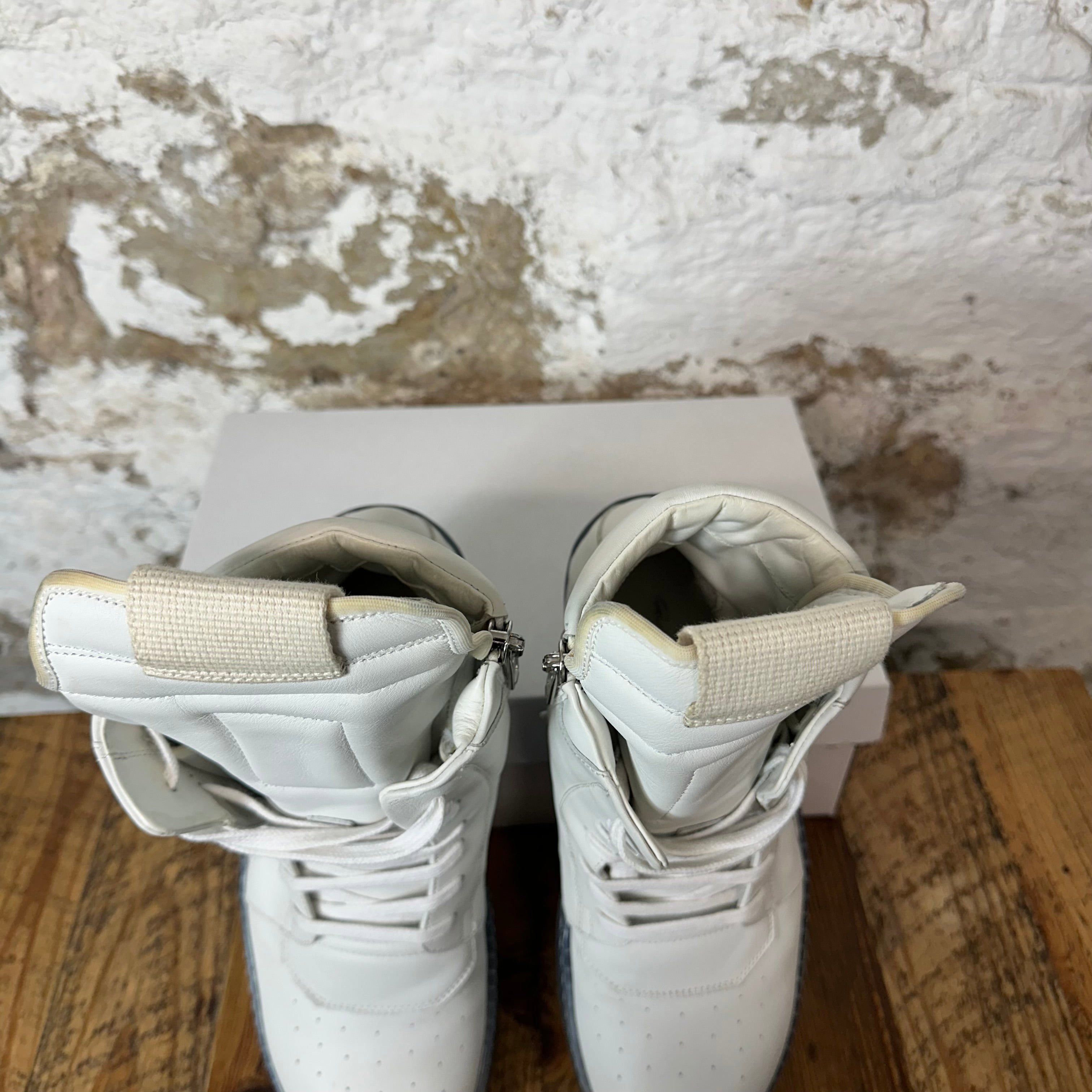 Rick Owens Geobasket White Transparent Sole Sz 9 (42)