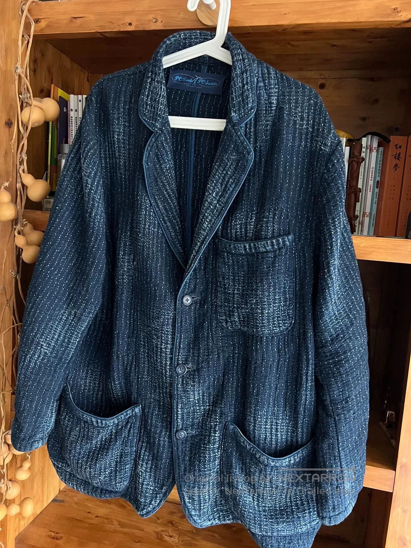 Other unique indigo dyed textured blazer jacket. Size US M / EU 48-50 / 2 - 3 Thumbnail
