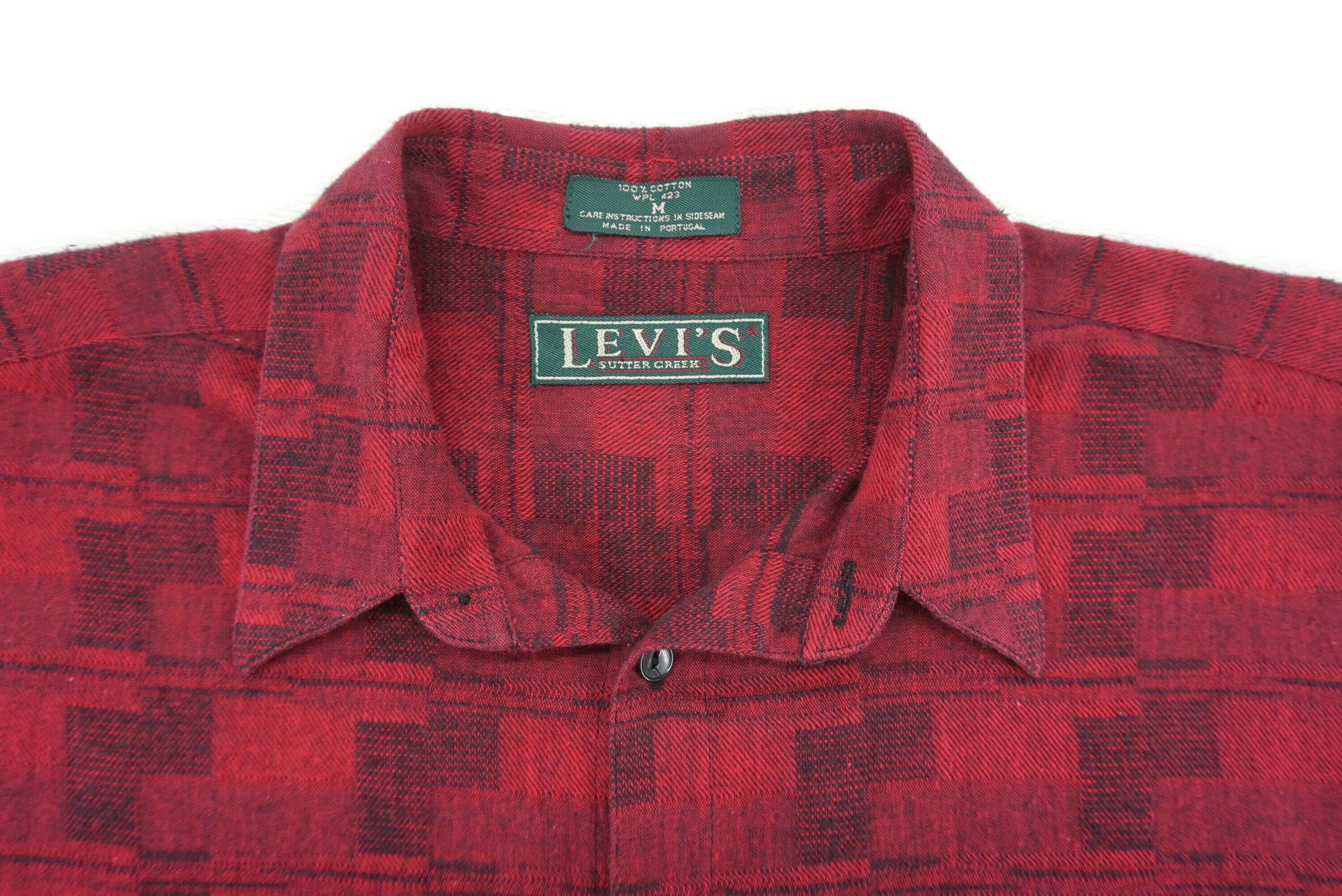 Levi's Vintage Levi's Big E Sutter Creek Flannel Shirt 80s 90s Size US M / EU 48-50 / 2 - 6 Thumbnail