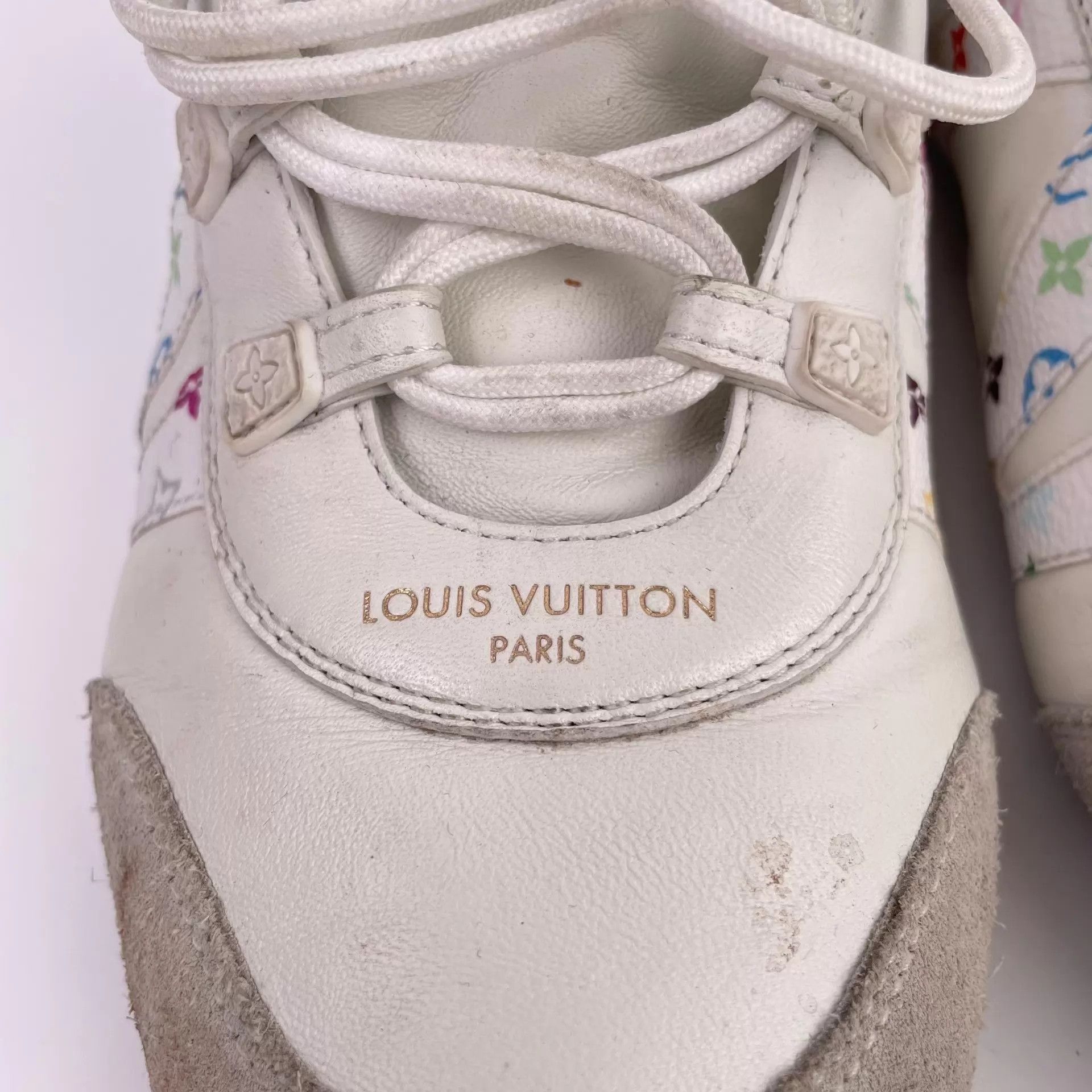 Louis Vuitton LV x Murakami Women's White Tricolor Shoes Size 38 Size US 7.5 / IT 37.5 - 8 Thumbnail