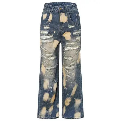Japanese Brand Ripped Distressed Baggy Jeans Size US 32 / EU 48 - 7 Thumbnail