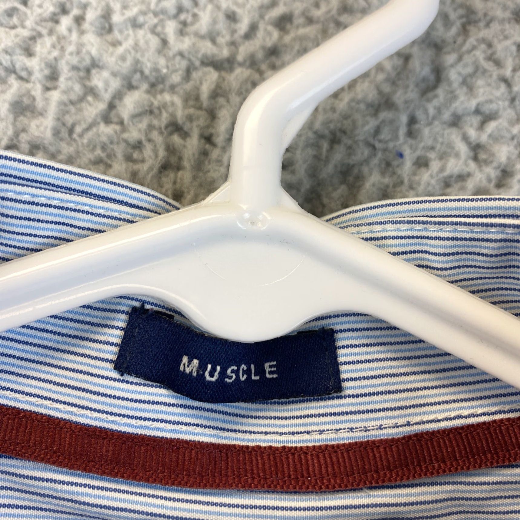 Abercrombie & Fitch ABERCROMBIE & FITCH Striped Button-Up Long Sleeve Shirt Mens L Blue Slim Fit Classic Casual Size US L / EU 52-54 / 3 - 6 Thumbnail