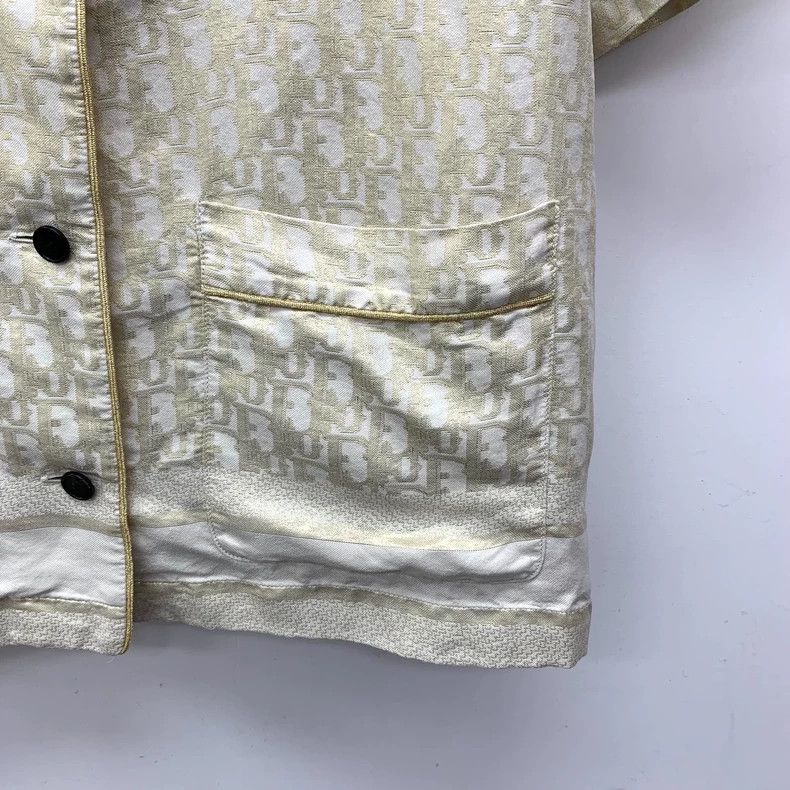 Dior Dior Gold logo jacquand full print mulberry silk lapel sin Size XS / US 0-2 / IT 36-38 - 4 Thumbnail