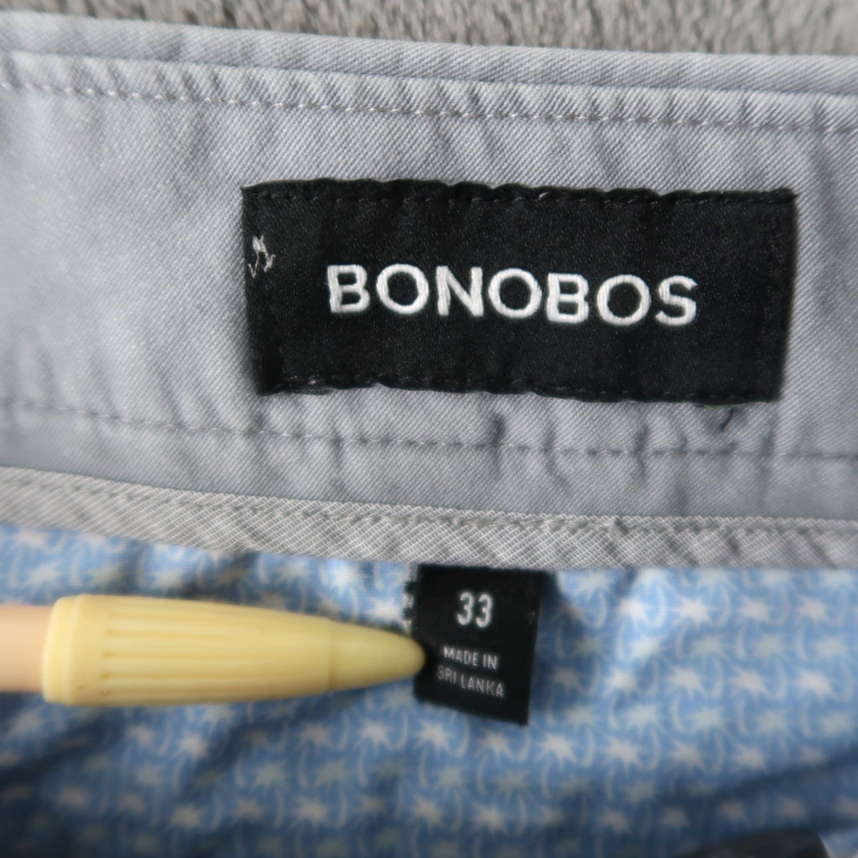 Bonobos VINTAGE Bonobos Men's Slim Fit Chino Shorts 9 Inch Gray Cotton Blend Casual 2000s Mens Size US 33 - 4 Thumbnail