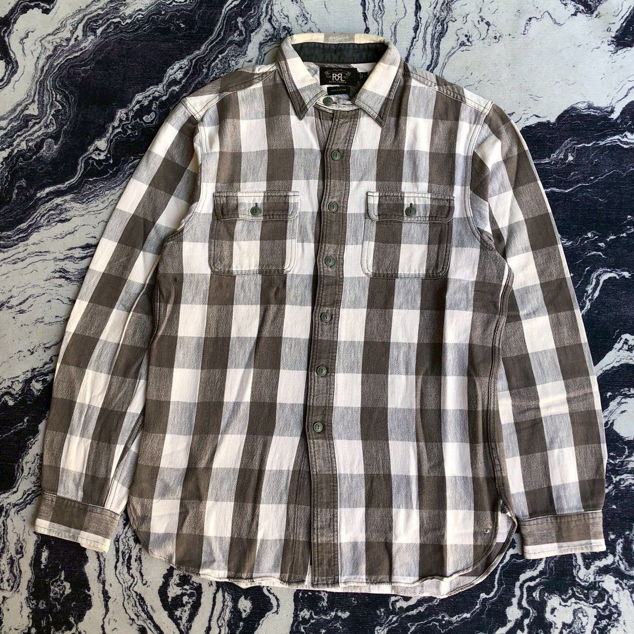 RRL Ralph Lauren RRL Ralph Lauren Plaid Flannel Work Shirt Size US M / EU 48-50 / 2 - 1 Thumbnail