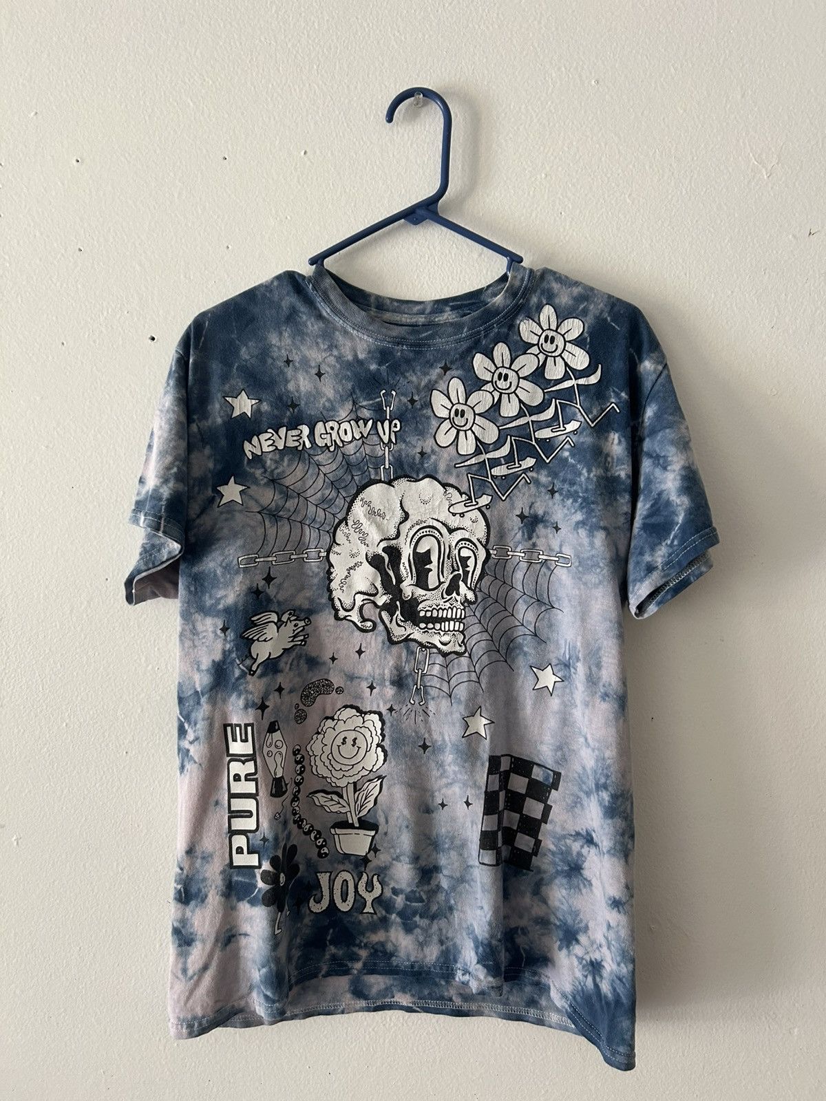 A.LAB Blue and white Tie Dye Graphic T-Shirt Size US M / EU 48-50 / 2 - 1 Thumbnail