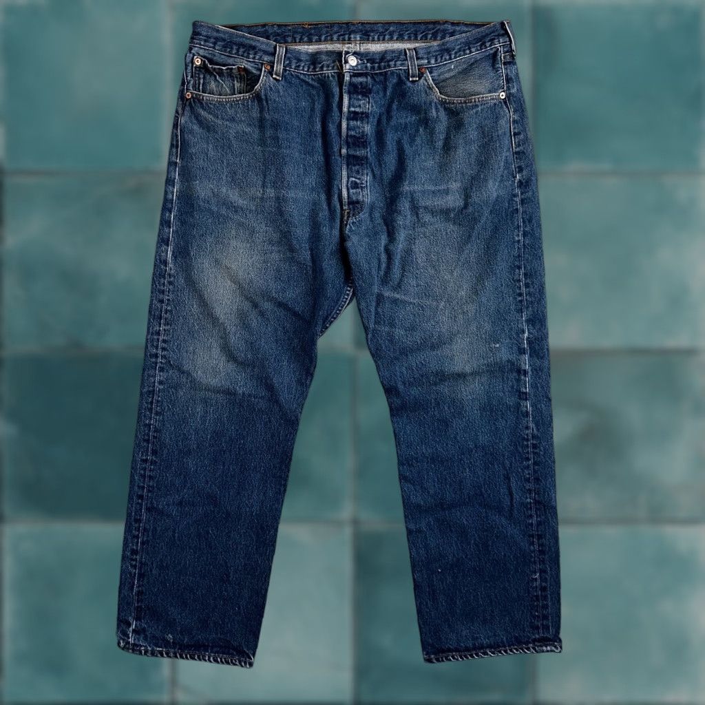Levi's VINTAGE Levi's 501 Jeans Straight Blue 44x32 Mens Regular 90s USA 5-Pocket Denim Button 44x32 Men’s Jeans Size US 44 / EU 60 - 1 Thumbnail