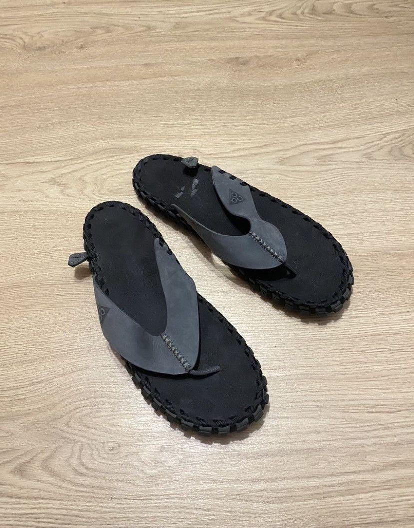 Japanese Brand Vintage 2009 Nike ACG Sidewinder Leather/Cork Thong