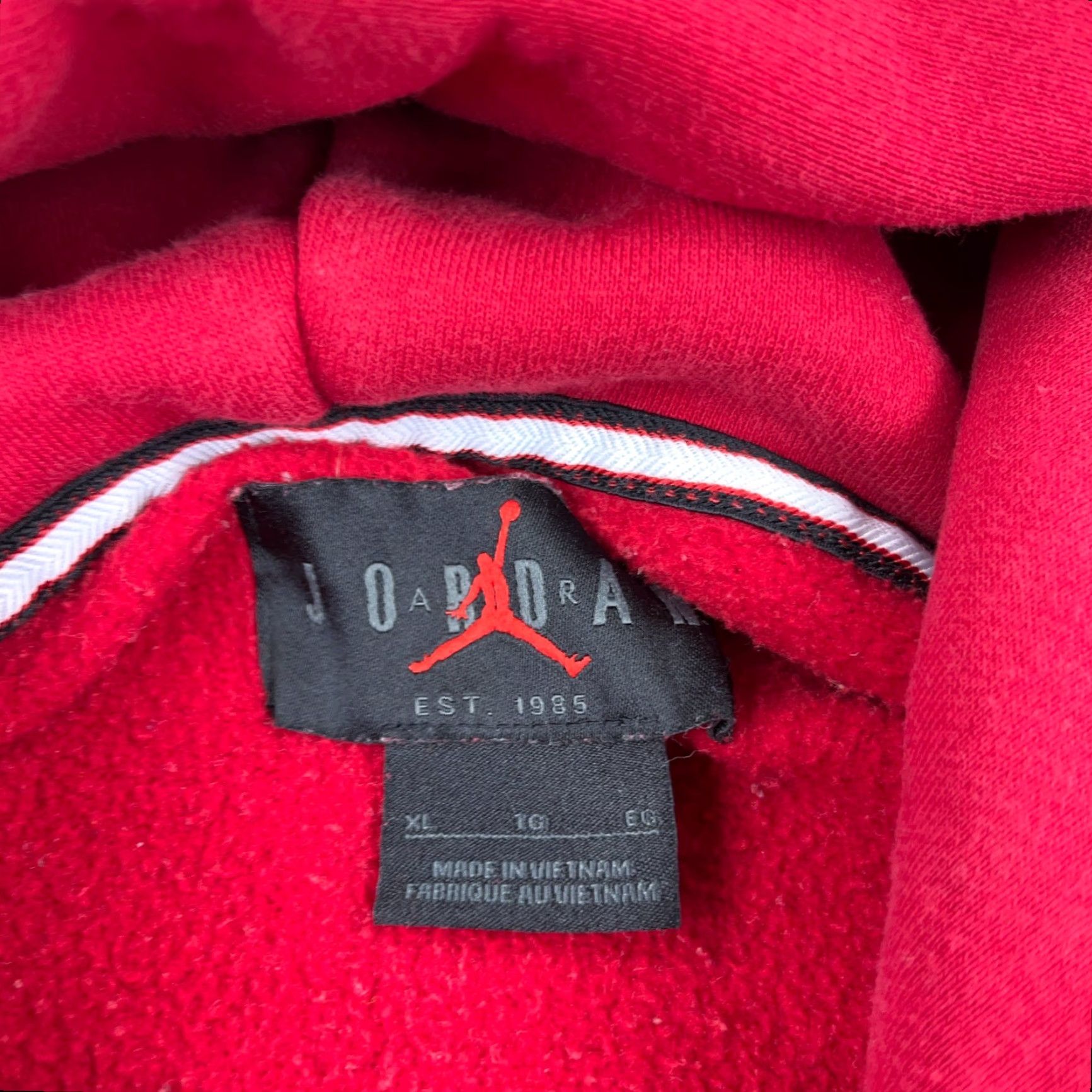 Jordan Brand Jordan Hoodie Men XL Red Black Sweatshirt Jump Man Air Y2K Loose Fit Adult Size US XL / EU 56 / 4 - 3 Thumbnail