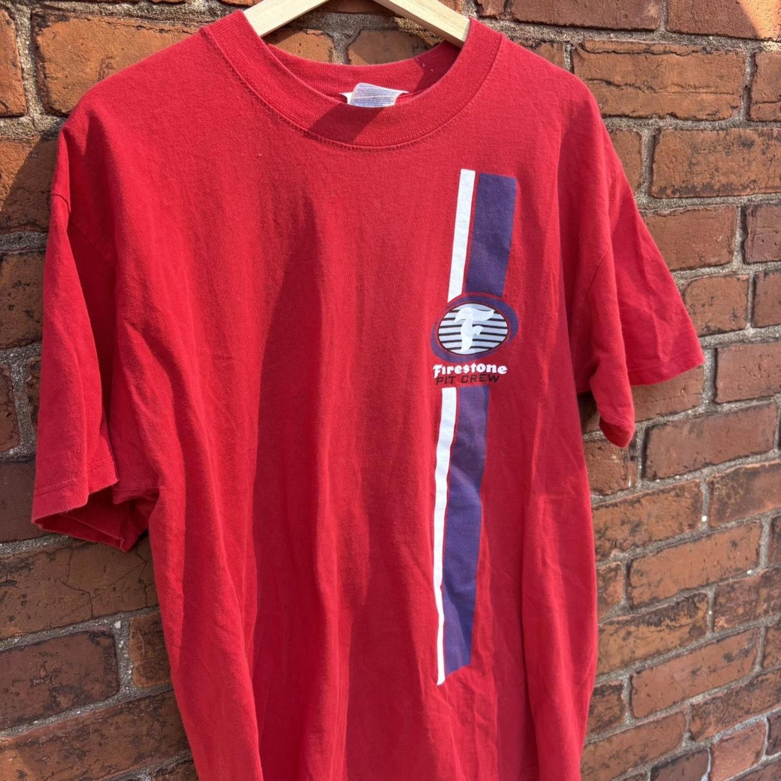 Gildan vintage Firestone pit crew t shirt 90s/00s L Size US L / EU 52-54 / 3 - 3 Thumbnail