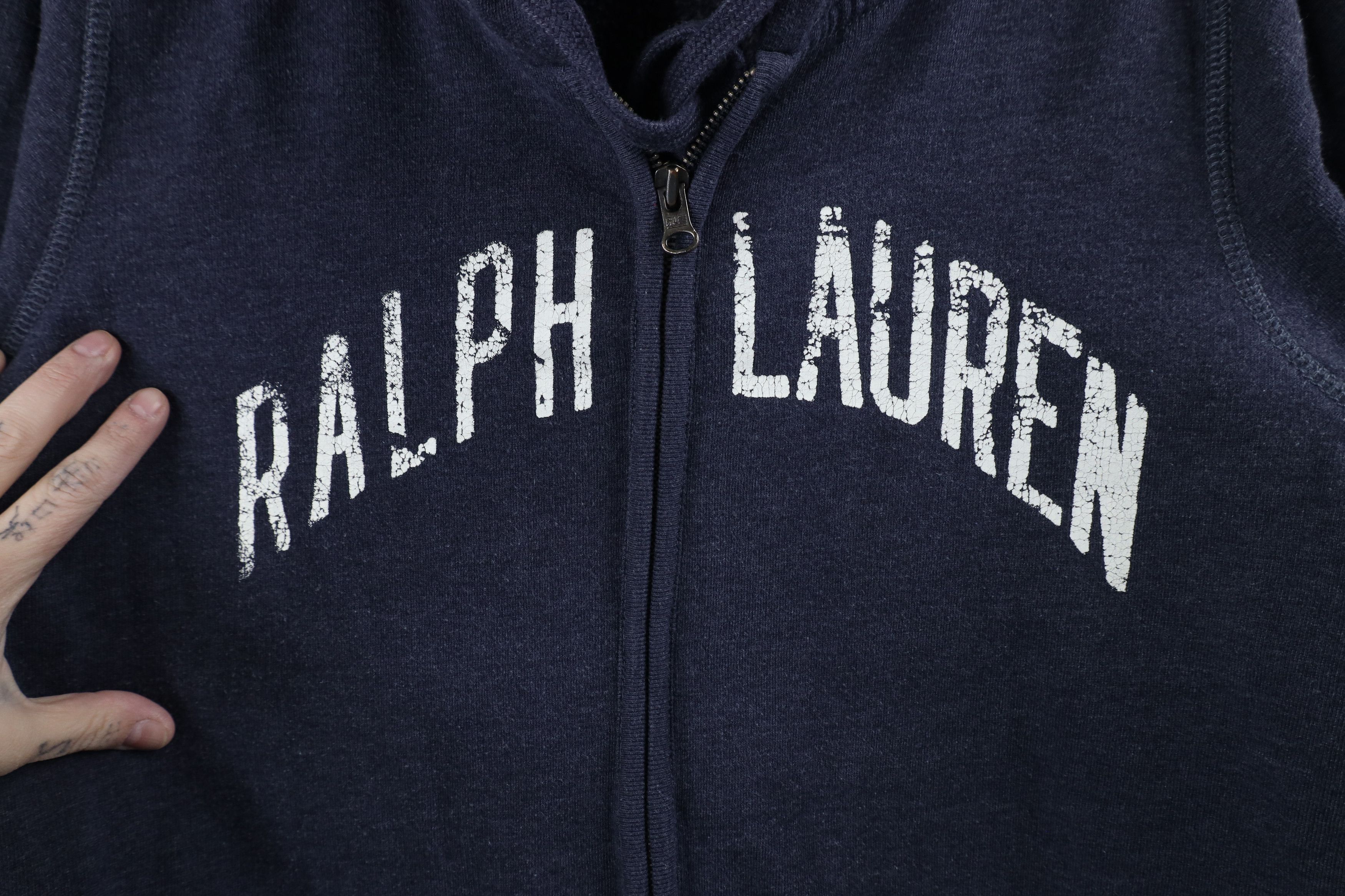 Ralph Lauren × Vintage Vintage 90s Ralph Lauren Spell Full Zip Hoodie Sweatshirt Size L / US 10 / IT 46 - 7 Thumbnail