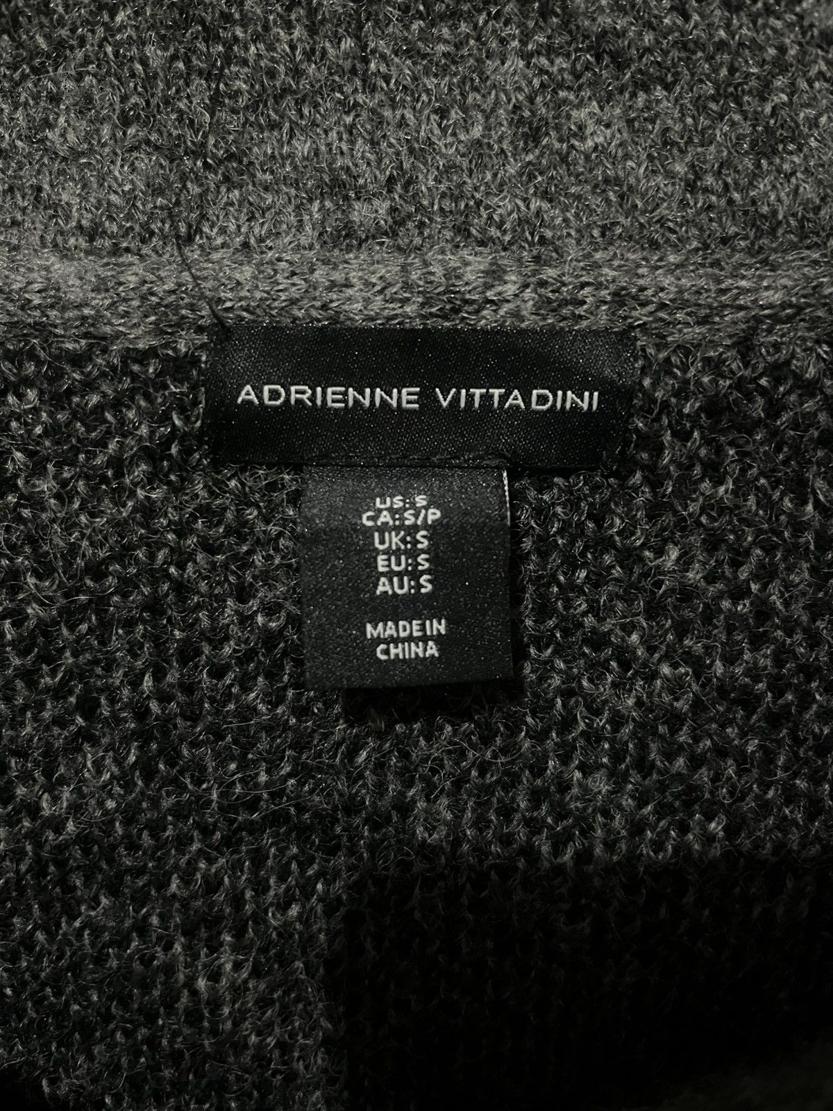 POST ARCHIVE FACTION (PAF) Adrienne Vittadini Grey Wool Blend Knit Cardigan Size US M / EU 48-50 / 2 - 10 Thumbnail