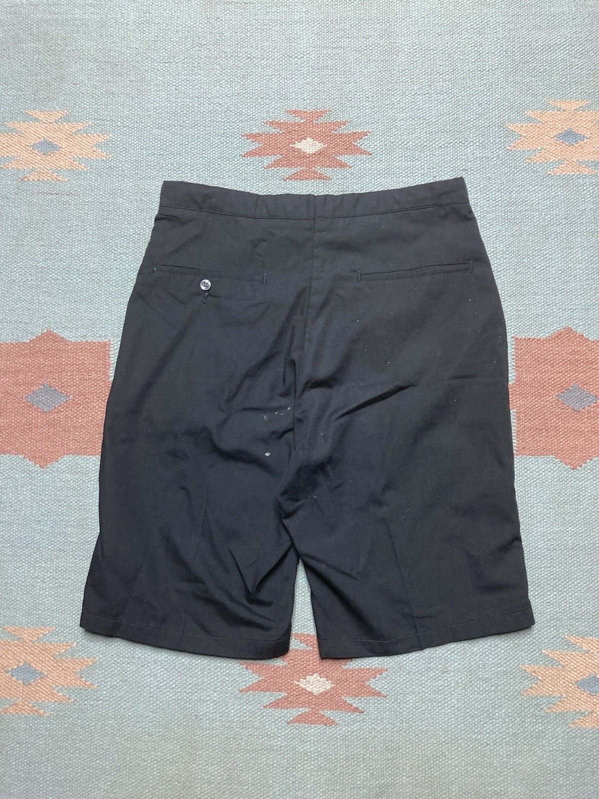 Vintage vtg 70s shorts poly cotton black paint stained distressed 27 Size US 27 - 7 Thumbnail