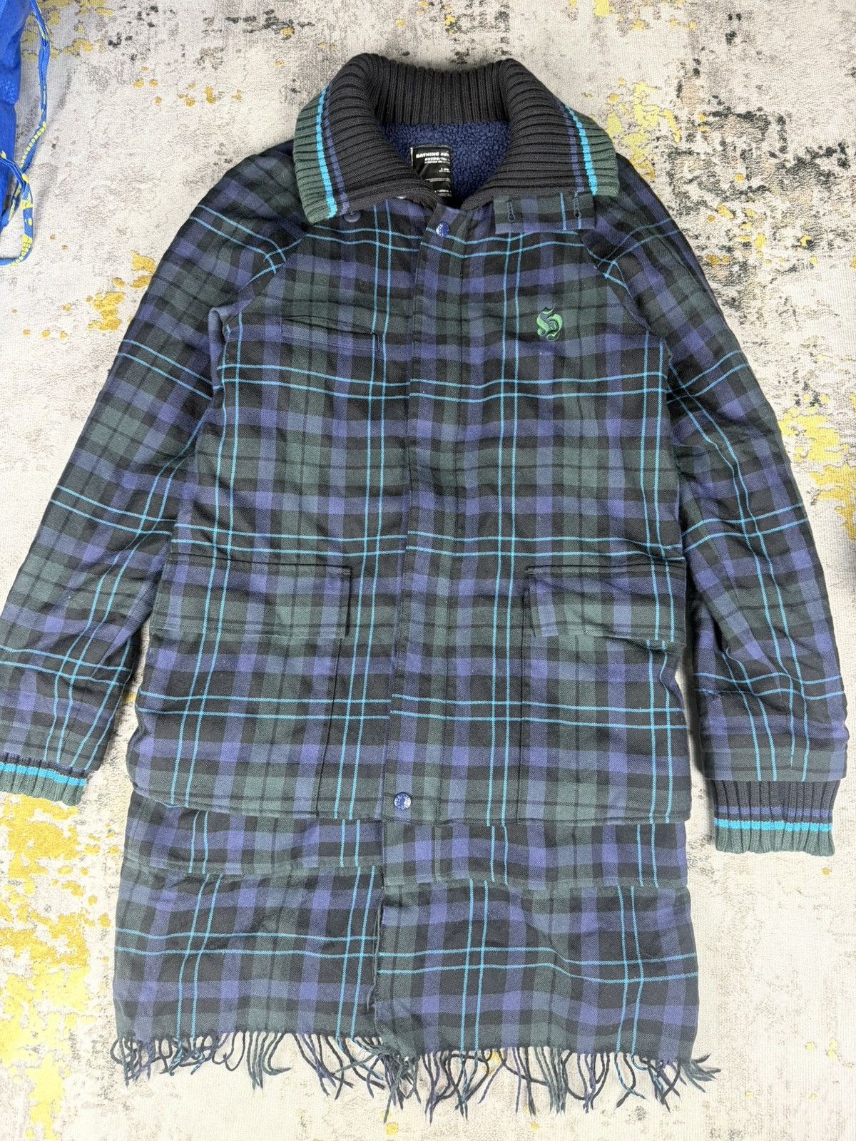Bape 90s Bathing Ape Tartan Check Wool Jacket Size US M / EU 48-50 / 2 - 2 Thumbnail