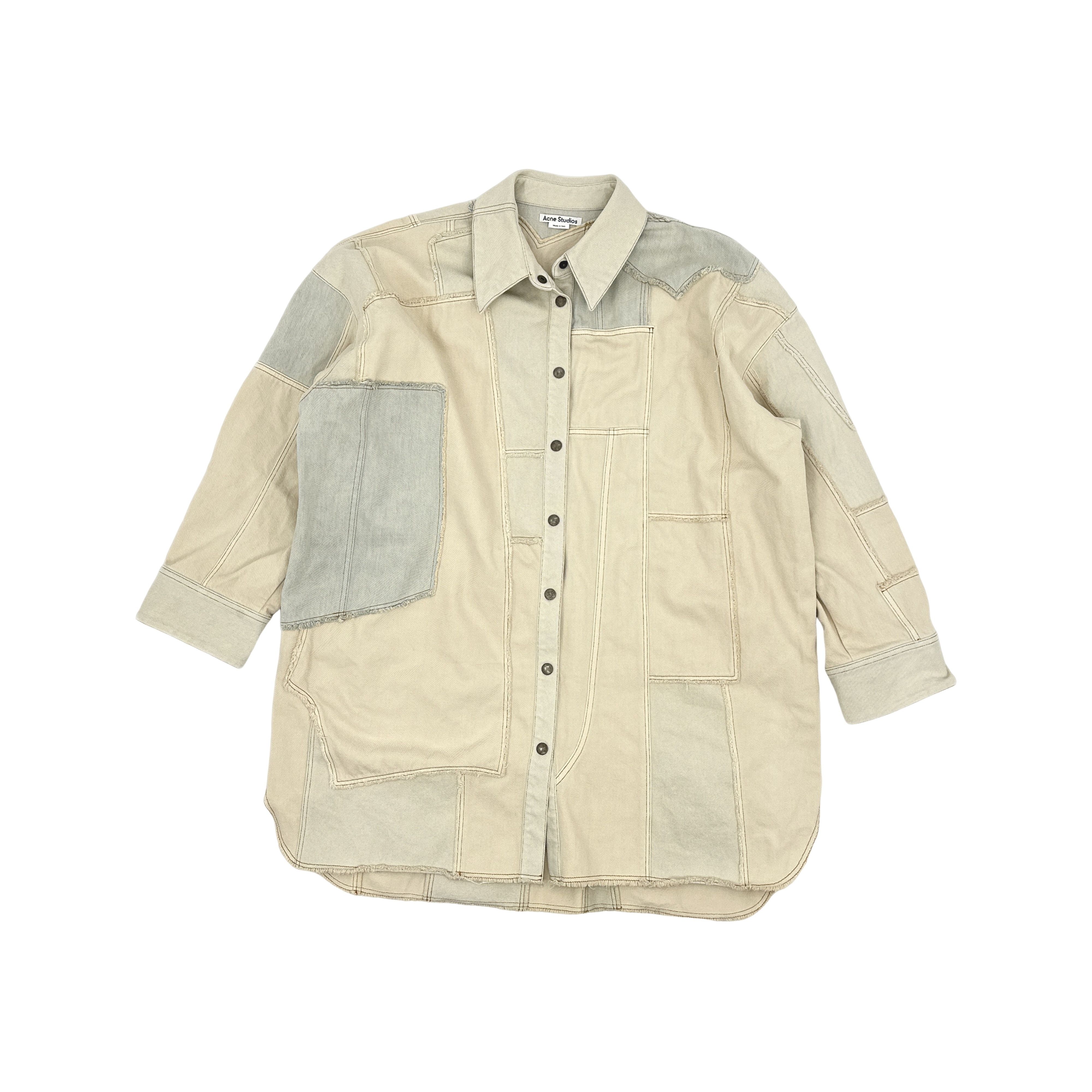 Acne Studios Acne Studios Patchwork Colorblock Shirt 38 Size S / US 4 / IT 40 - 1 Thumbnail