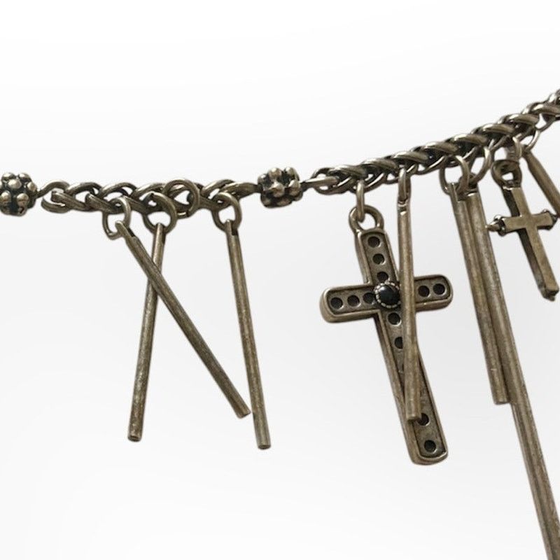 Lucky Brand Lucky Brand Silver charm bracelet antiqued metal chain Cross Size ONE SIZE - 4 Thumbnail