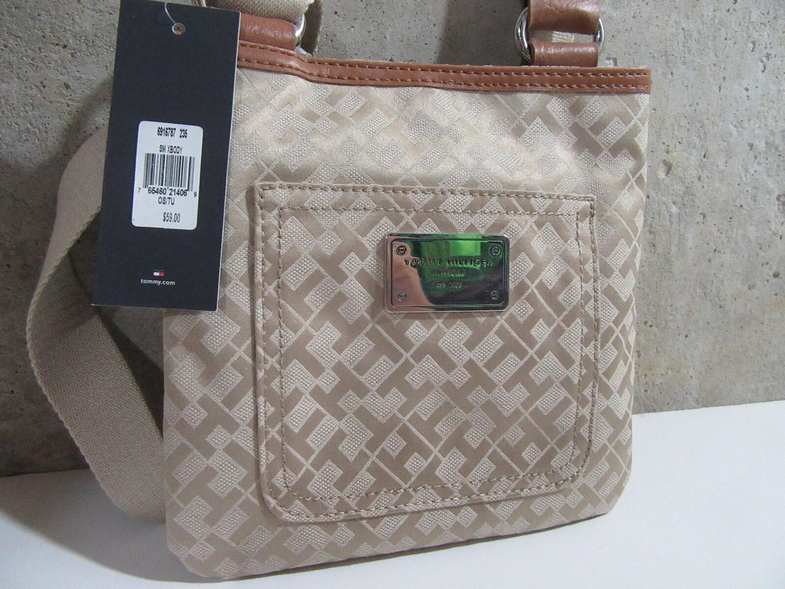 Tommy Hilfiger Tommy Hilfiger Crossbody Bag Xbody TH Logo Beige NWT NEW Size ONE SIZE - 3 Thumbnail