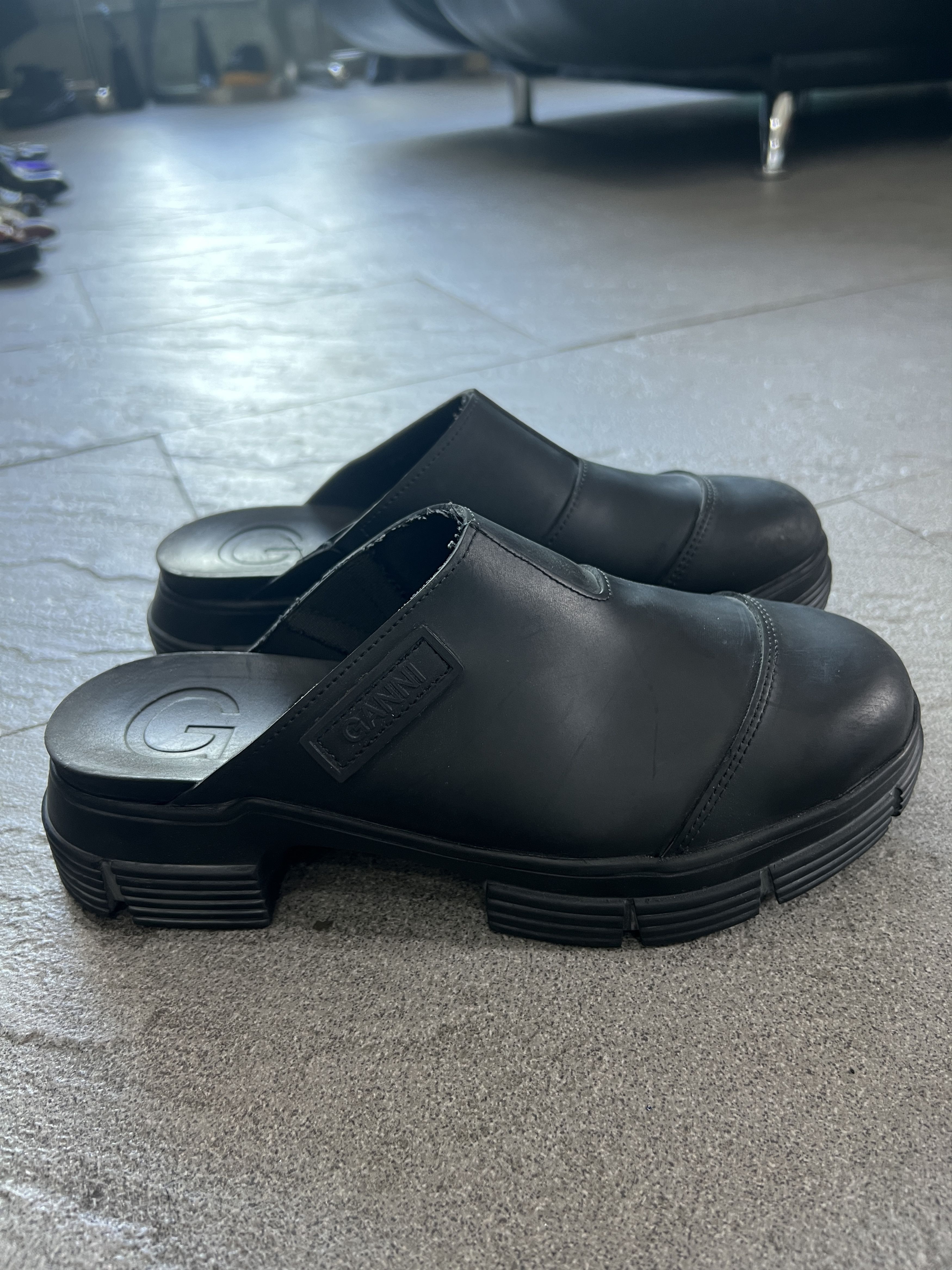 Ganni GANNI Chunky Rubber Mule Clogs Black EU38 Made in Portugal Size US 8 / IT 38 - 4 Thumbnail