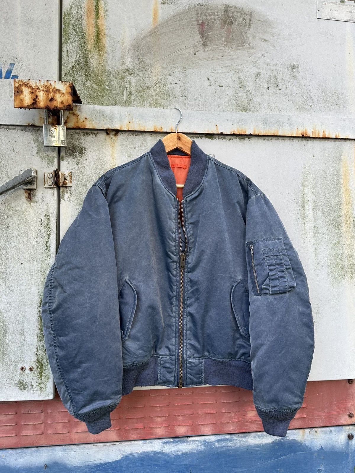 Vintage 🪖Vintage Faded MA-1 Man Intermediate Bomber Jacket Size US M / EU 48-50 / 2 - 4 Thumbnail