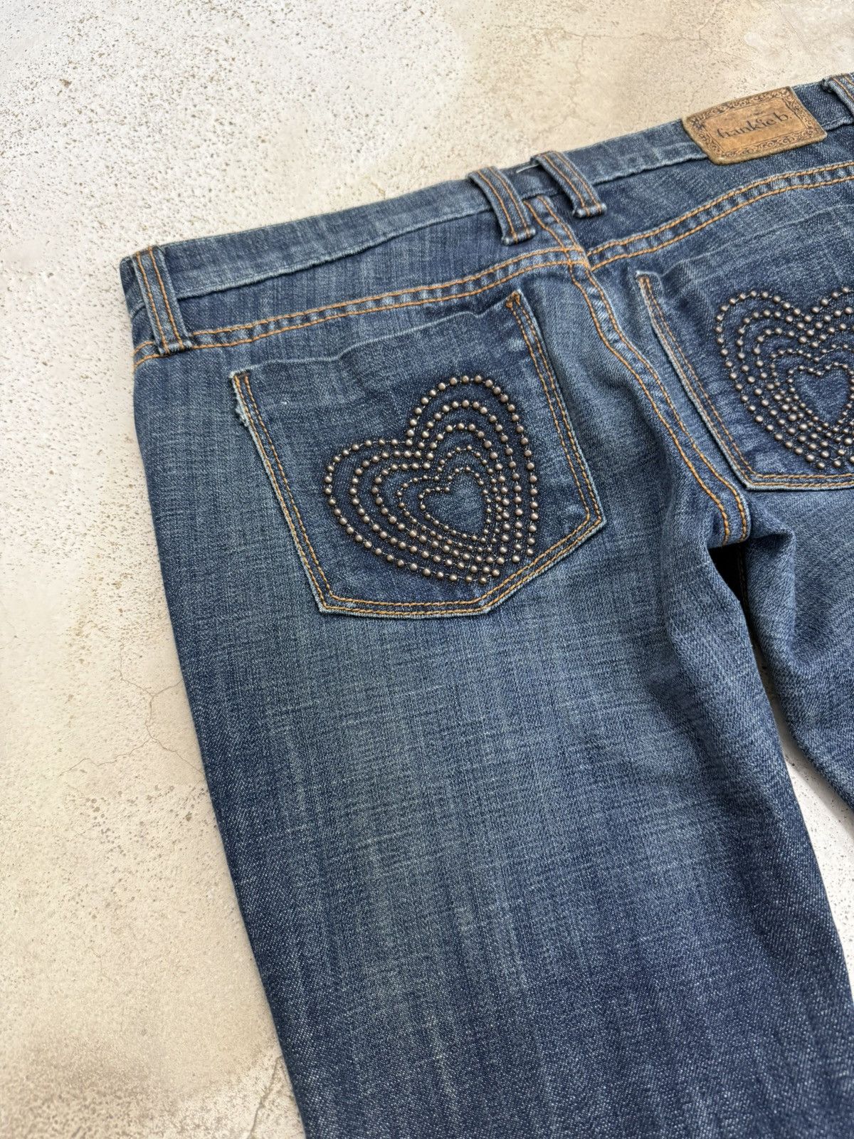 Frankie Shop Frankie b. Embellish Back Pocket Flare Denim Pants Size 30" / US 8 / IT 44 - 13 Thumbnail