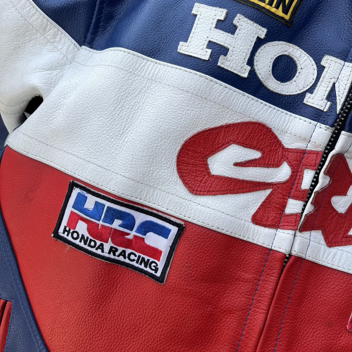 Honda × Vintage HONDA CBR LEATHER RACING JACKET MOTOR VINTAGE MOTOCYCLE Size US XL / EU 56 / 4 - 7 Thumbnail