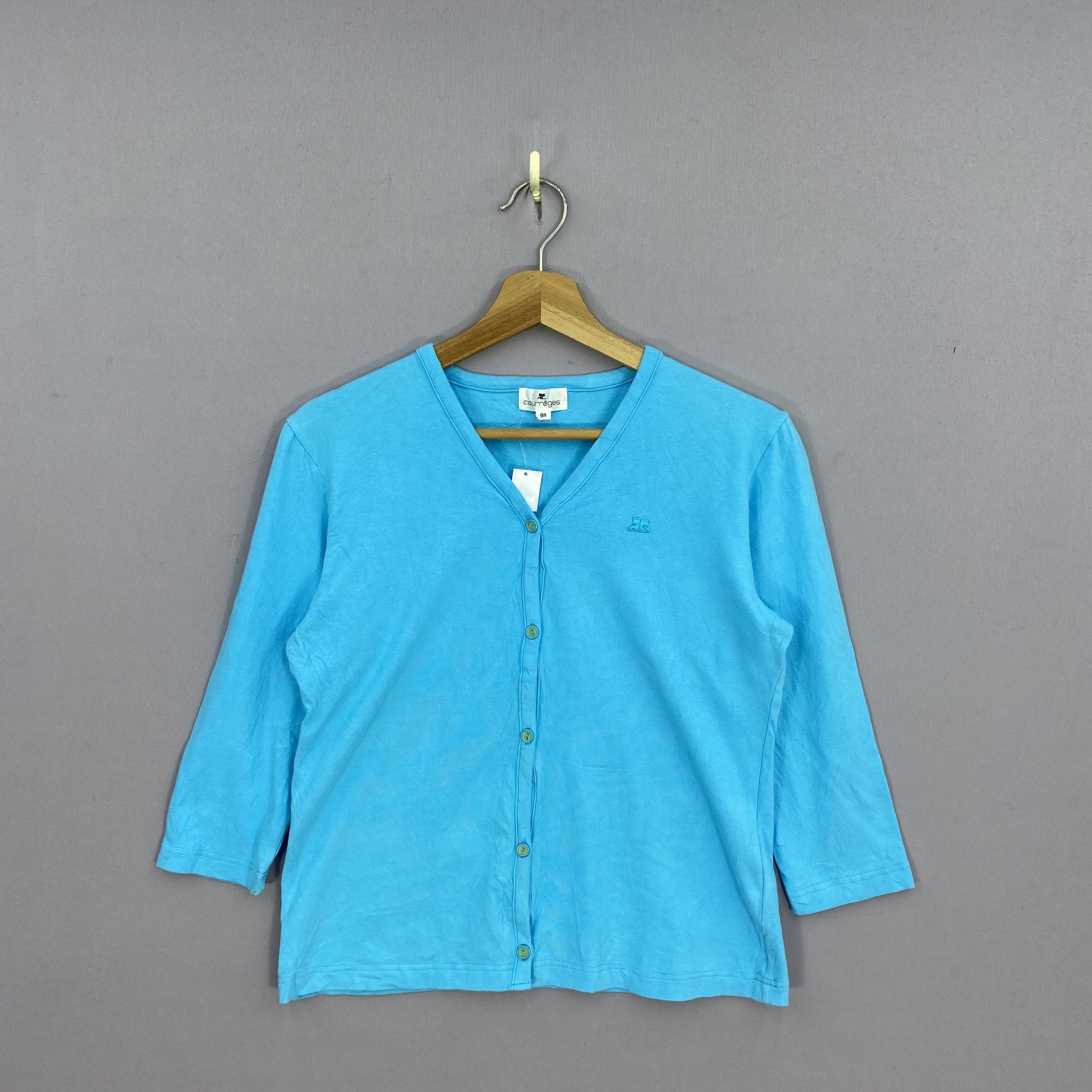 Courreges Vintage Courreges Cardigan Sweatshirt Button Front Knit Top Size XS / US 0-2 / IT 36-38 - 2 Thumbnail