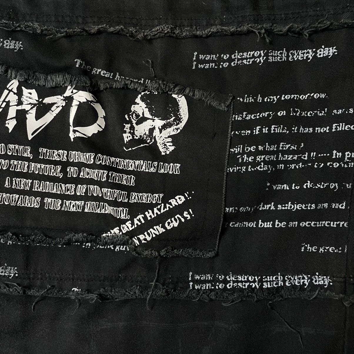 If Six Was Nine × Japanese Brand × Yasuyuki Ishii 🇯🇵☠️ MAD PUNK WORDING PATCHES SEDITIONARIES GOTHIC PANTS Size US 29 - 12 Thumbnail