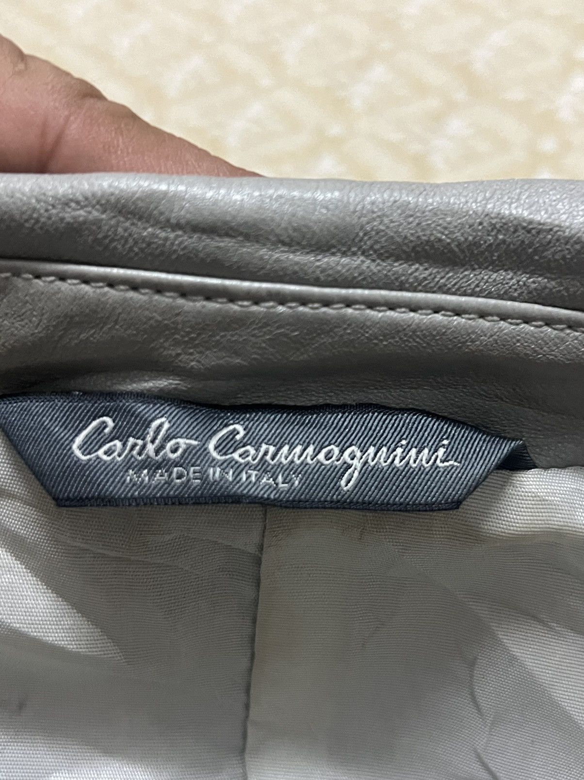 Other CARLO CARMOGNINI ZIPPER JACKET LEATHER GREY Size US L / EU 52-54 / 3 - 2 Thumbnail