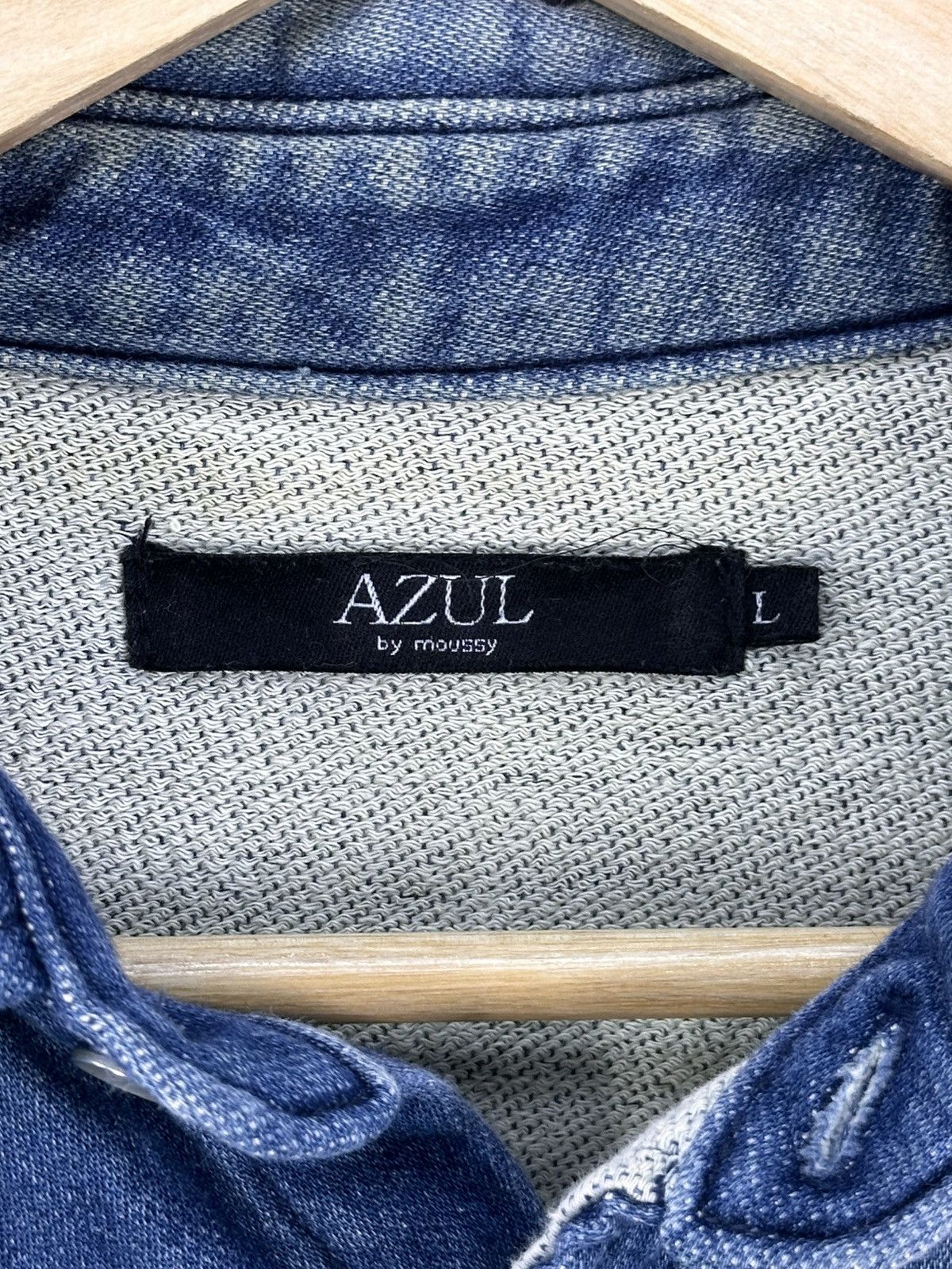 Japanese Brand Azul by Moussy Distressed Flannel Workwear Shirt Size US L / EU 52-54 / 3 - 15 Thumbnail