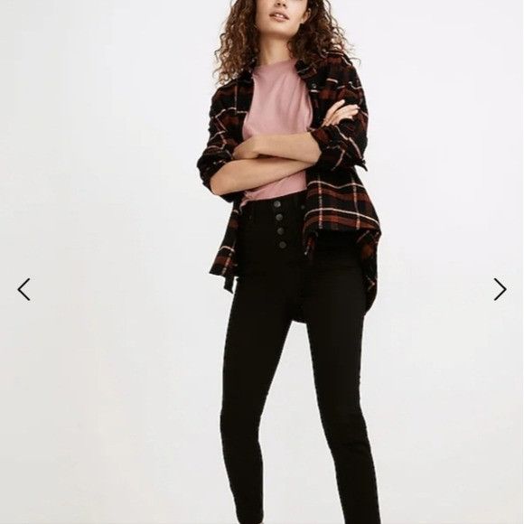 Madewell Madewell 10" High Rise Skinny Raw Edge Botton Fly Black Fros Size 27" / US 4 / IT 40 - 15 Thumbnail