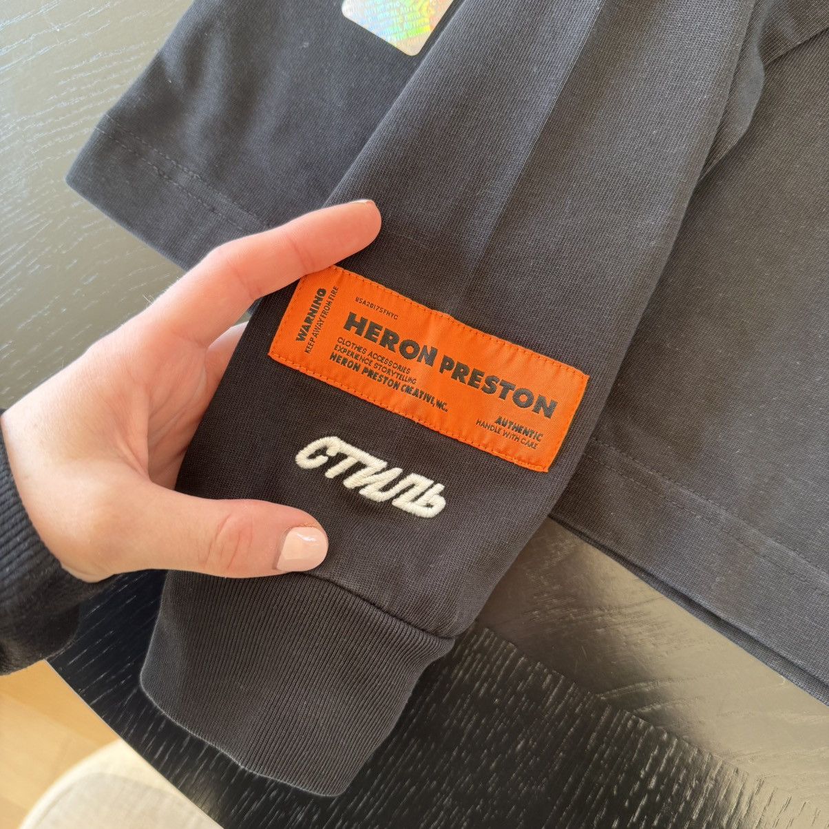 Heron Preston Heron Preston CTNMB Long-Sleeve T-Shirt 'Black' Size Small Size US S / EU 44-46 / 1 - 6 Thumbnail